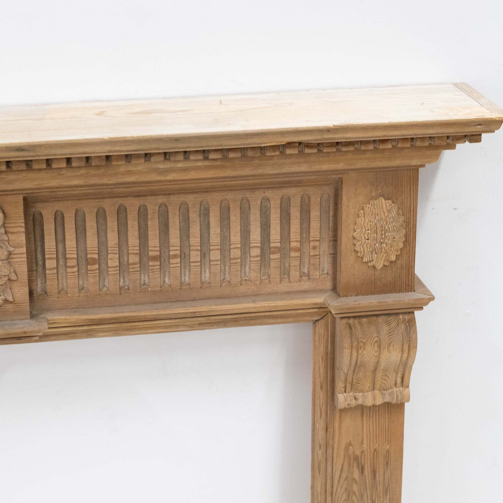 photo buy Reclaimed Richly Decorated Wooden Fireplace Surround