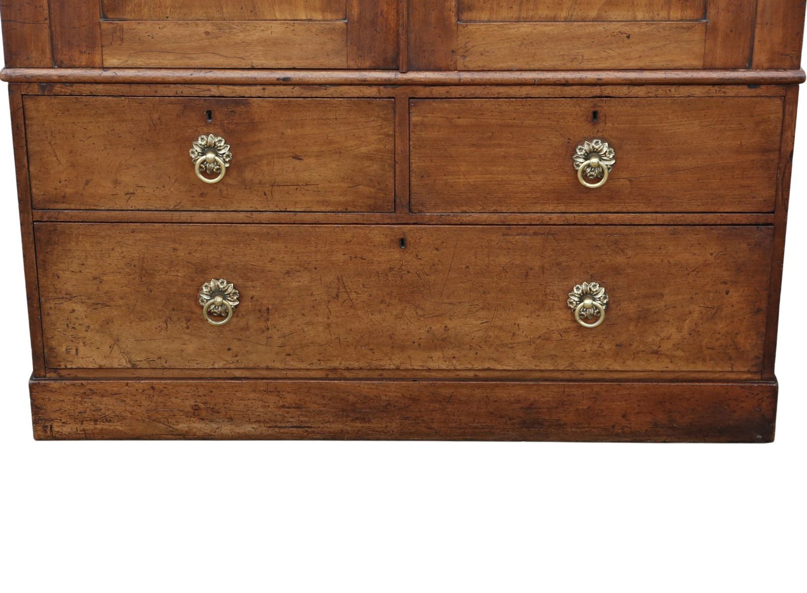 Antique C.1800 Georgian Mahogany Linen Press Wardrobe Cupboard Chest – Fine Quality photo 1957.0