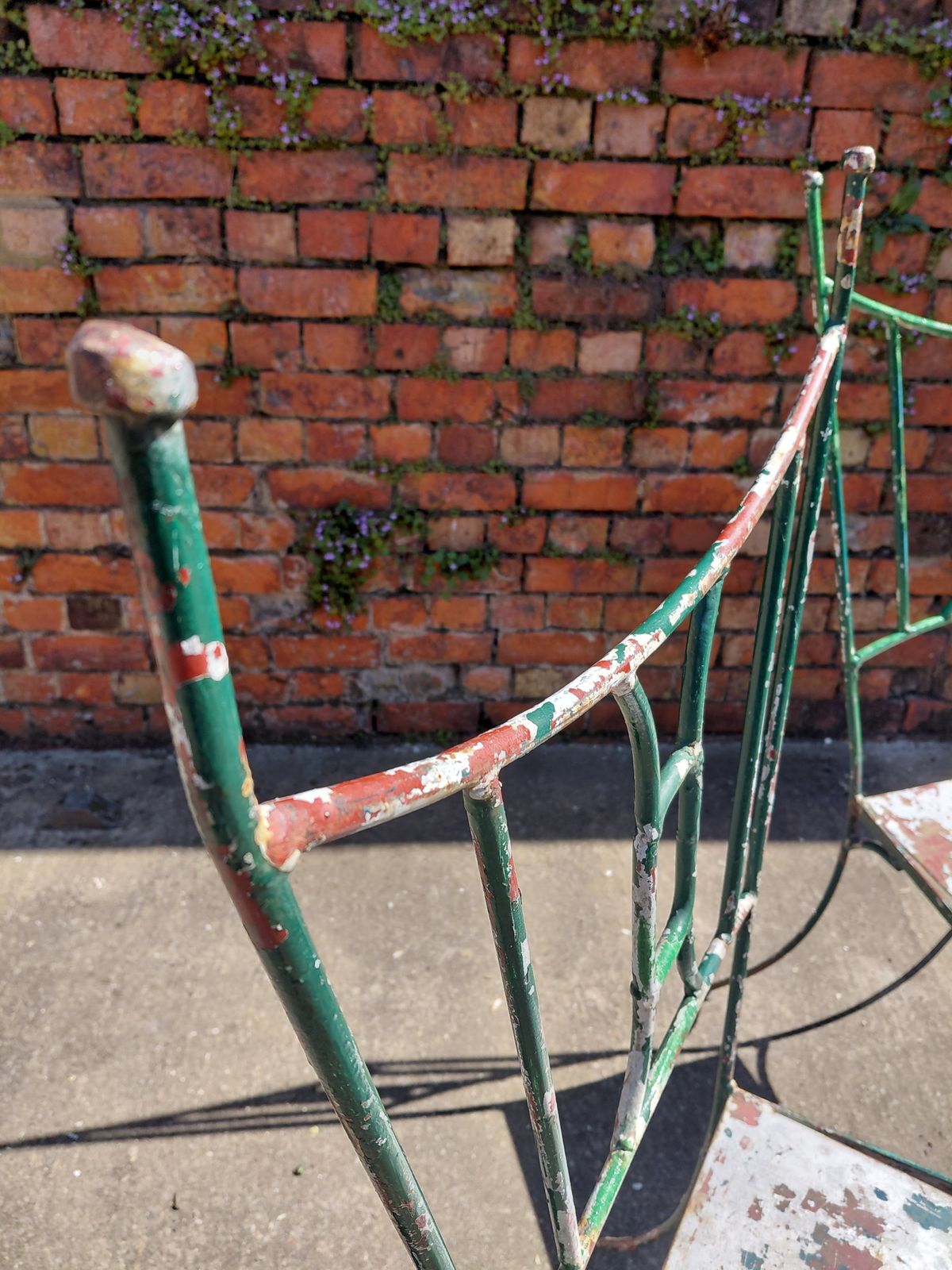 photo furniture Set Of 4 French Sculptural Hand Forged Wrought Iron Garden Chairs