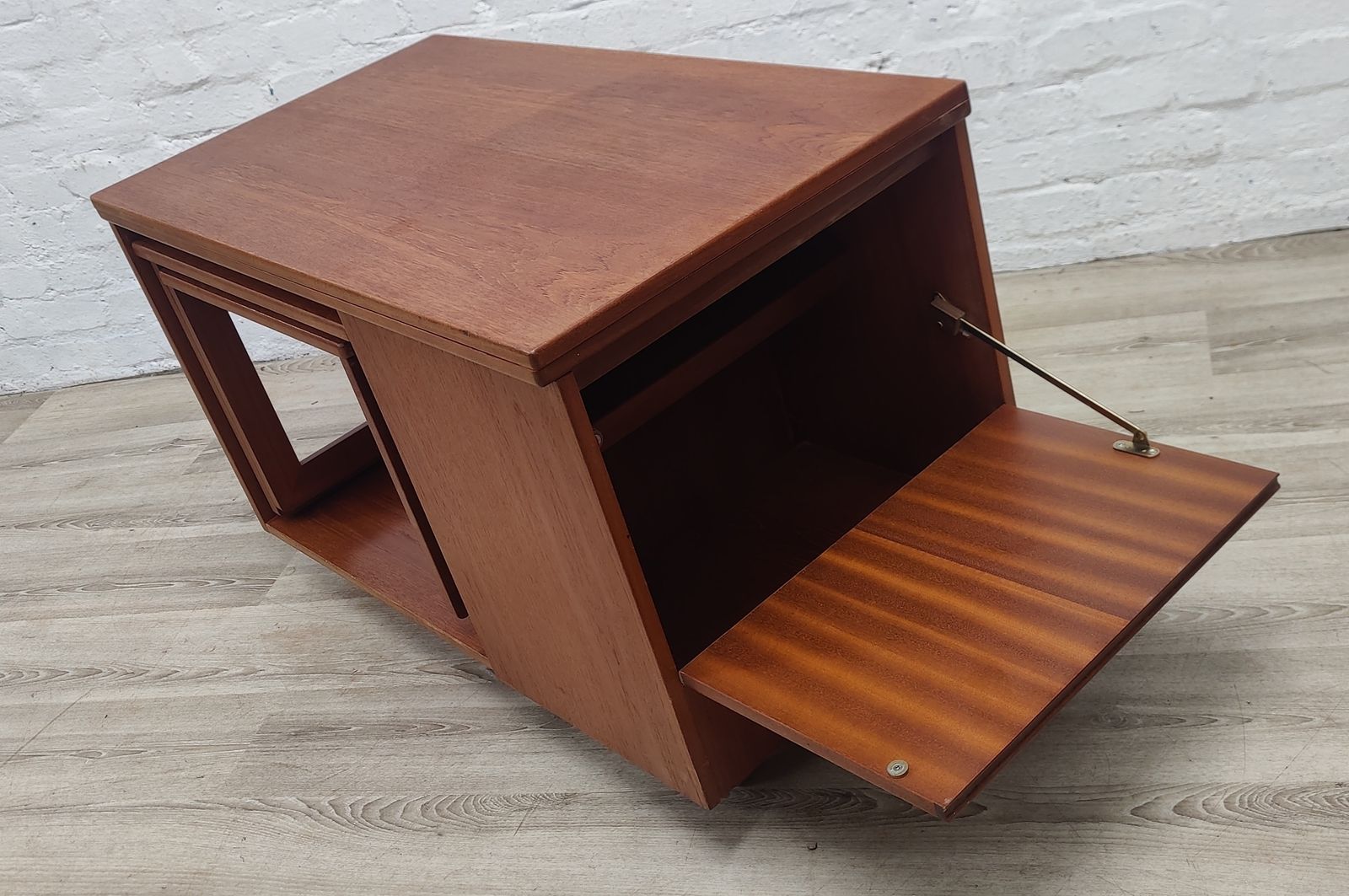 Mid Century Tristor Metamorphic Teak Nest Of Tables By McIntosh photo Furniture