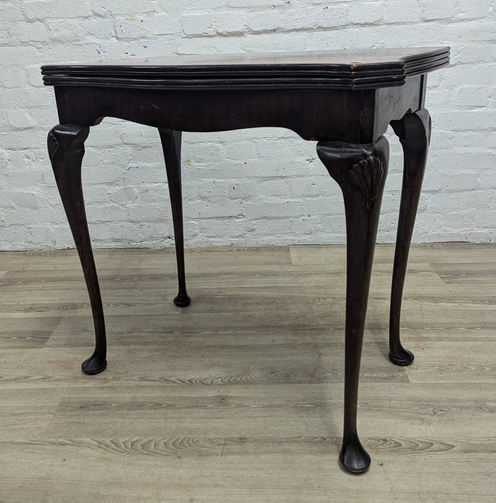 Queen Anne Style Mahogany Flip Top Games Table