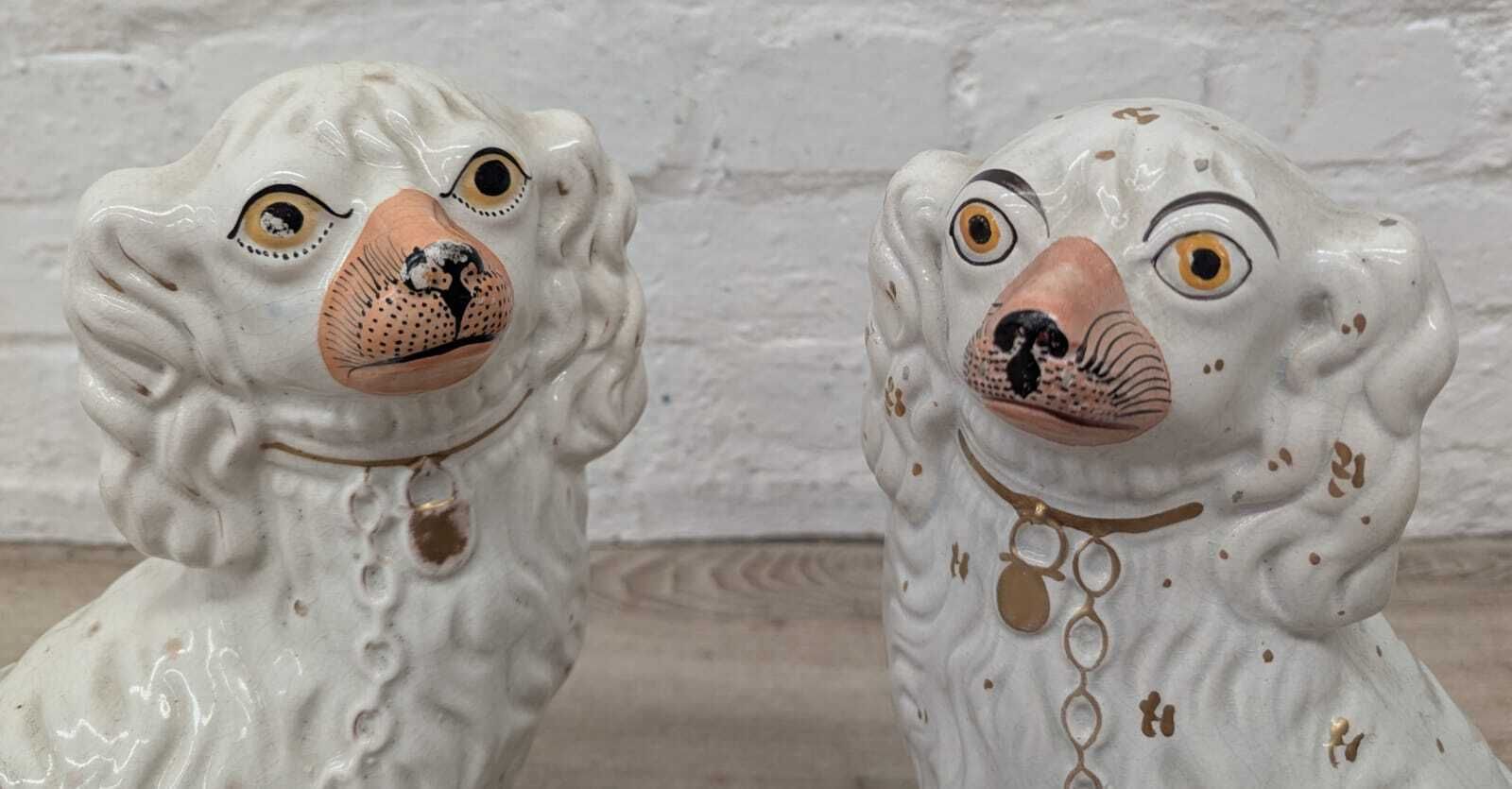 Pair Of Victorian Staffordshire Dogs photo furniture
