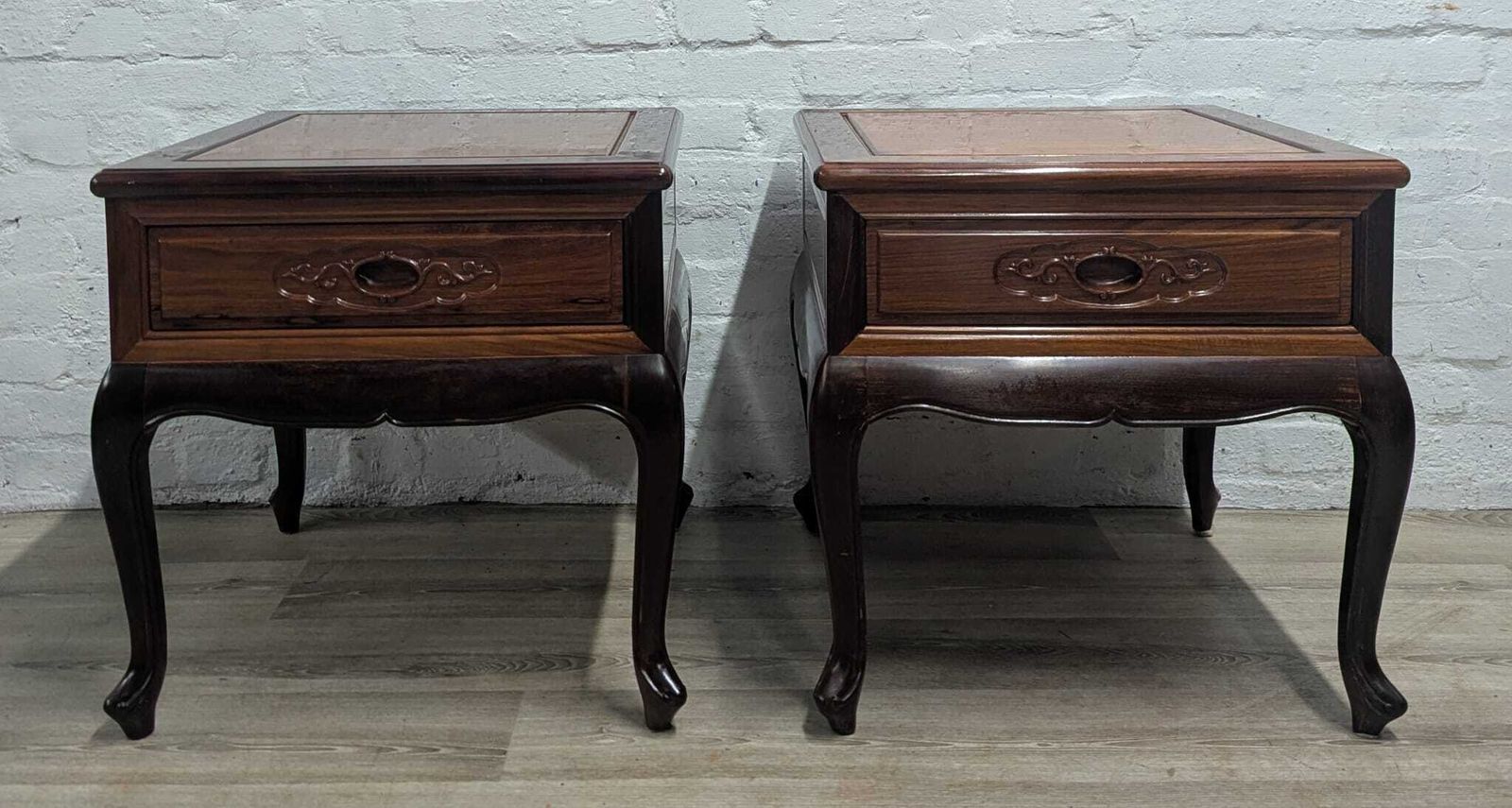 Pair Of Oriental Rosewood Side Tables photo furniture