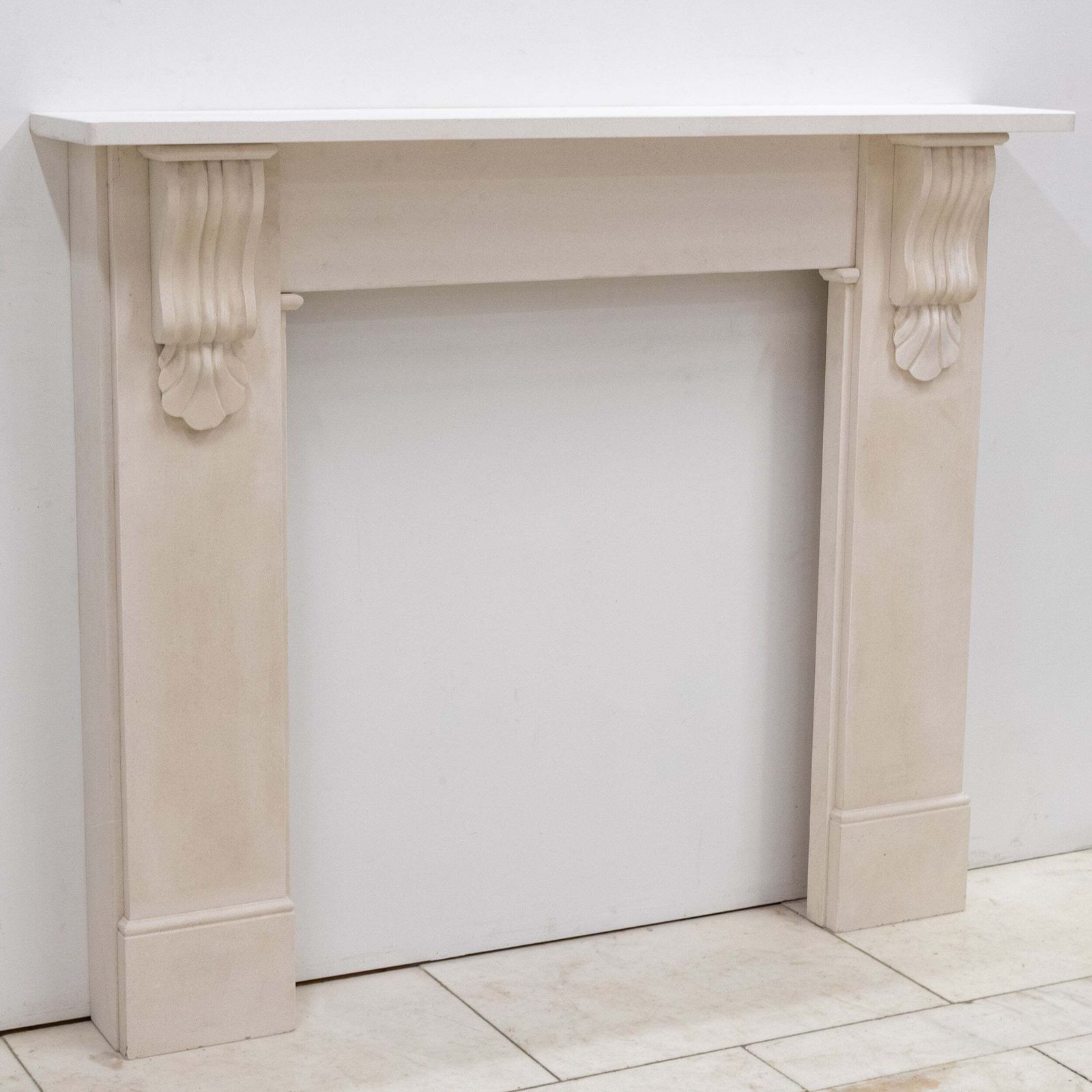 Reclaimed Victorian Style Carved Limestone Surround With Corbels photo furniture
