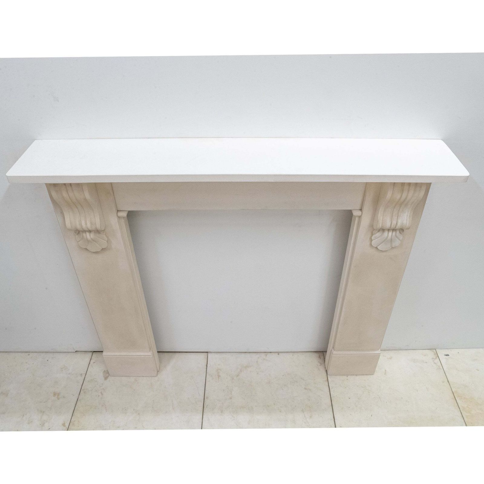 photo furniture Reclaimed Victorian Style Carved Limestone Surround With Corbels