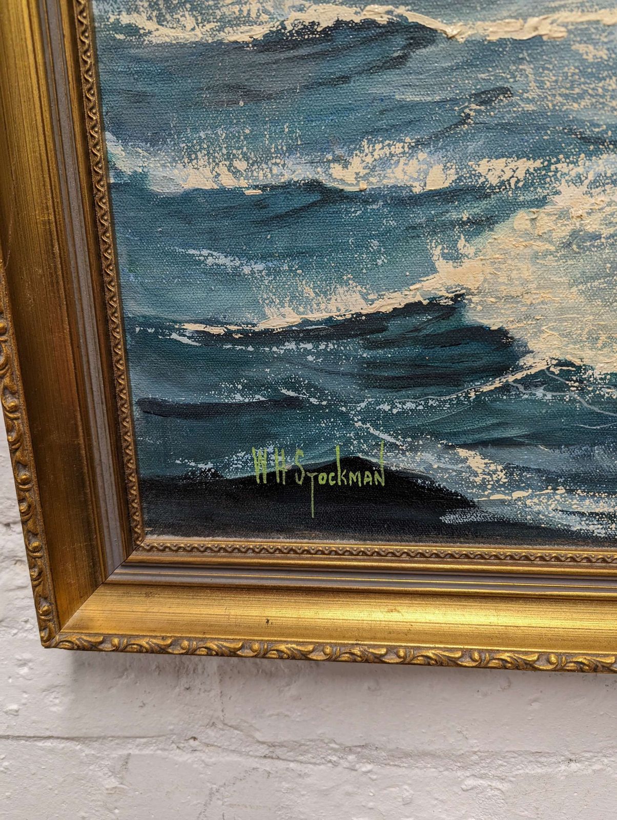 W.H. Stockholm Torbay Lifeboat Oil Painting photo 295.0