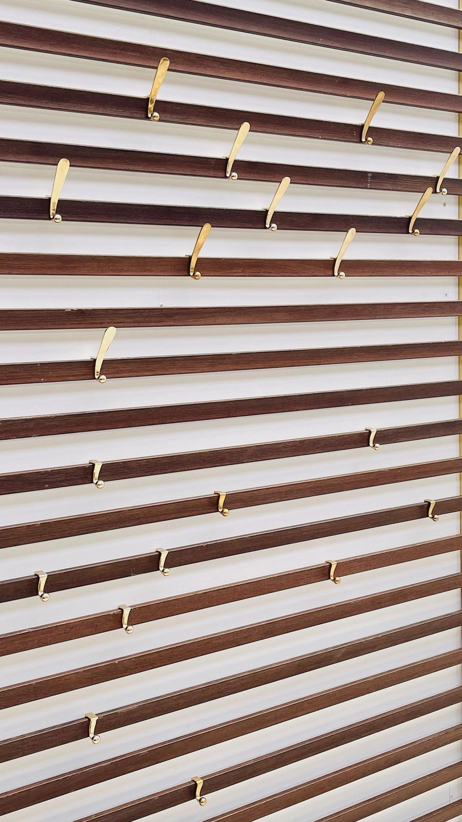 Wengé And Brass Coat Rack By Jules Wabbes (1919 1974) photo vinterior