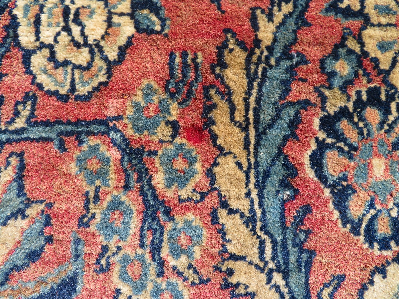 photo for sale Antique Pictorial Floral Rug. 211cm X 136cm.