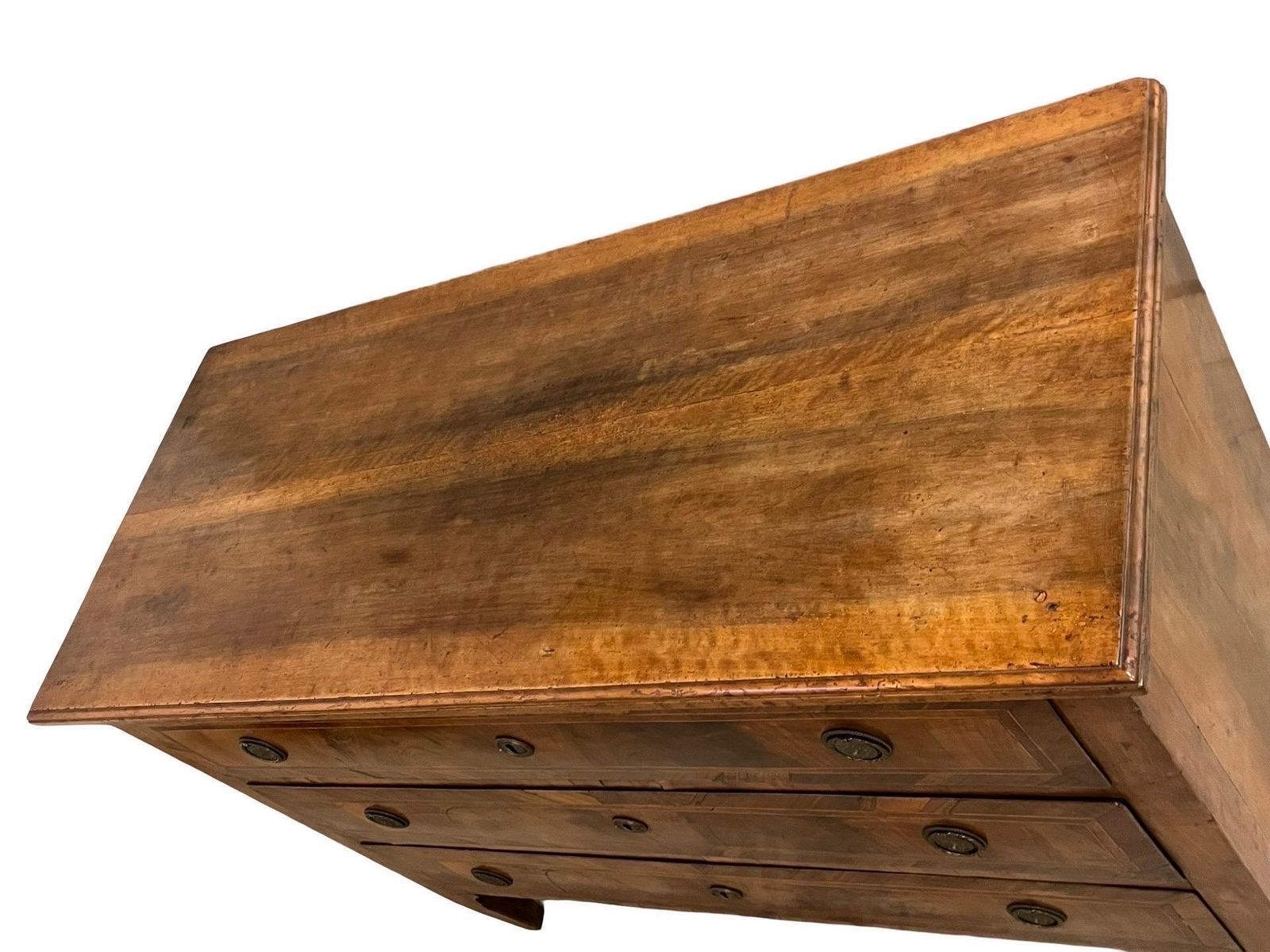 photo vinterior Italian Walnut Neoclassical Commode / Chest Of Drawers / Dresser