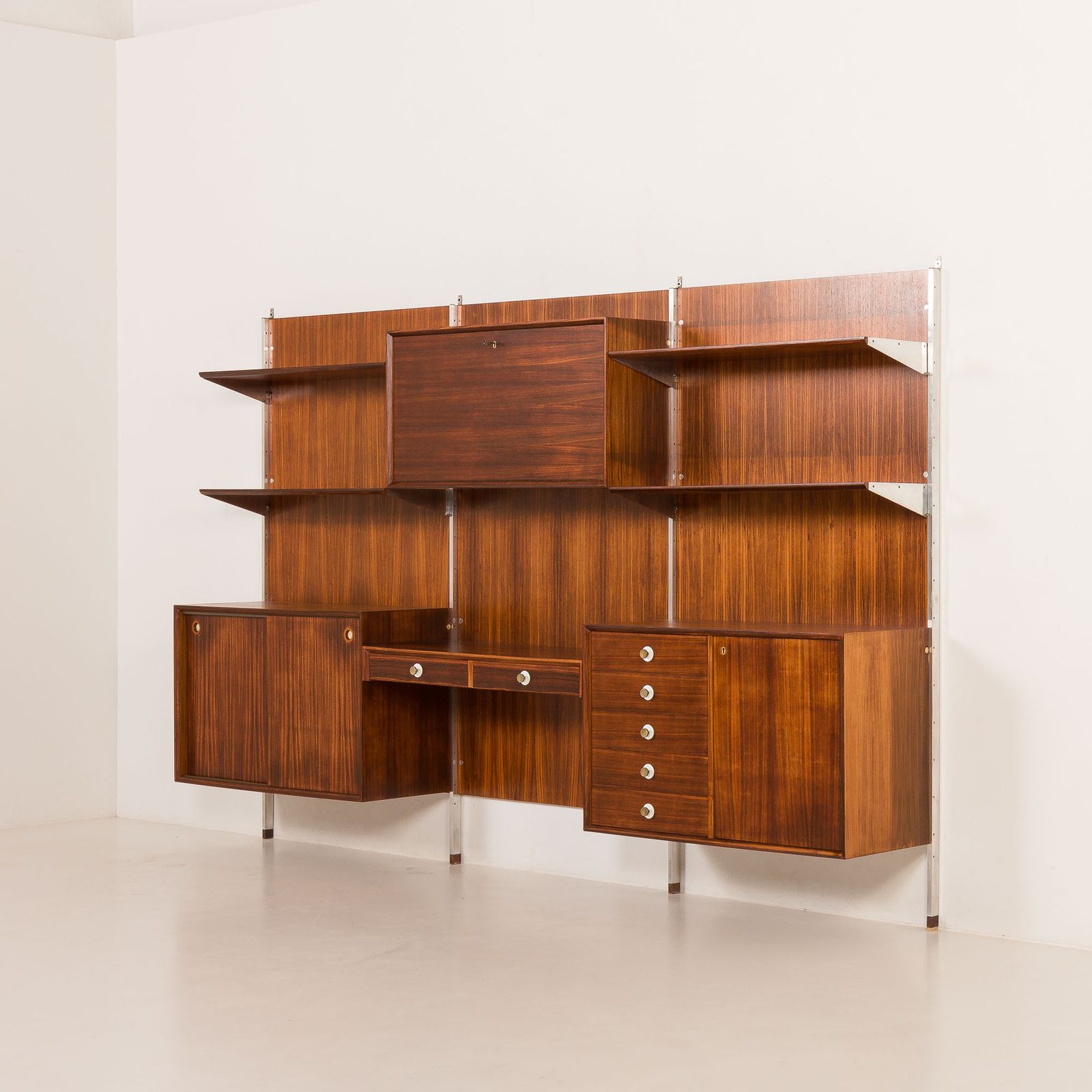 Italian Mid Century Wall Unit George Coslin For 3v Arredamenti, 1960s photo vinterior
