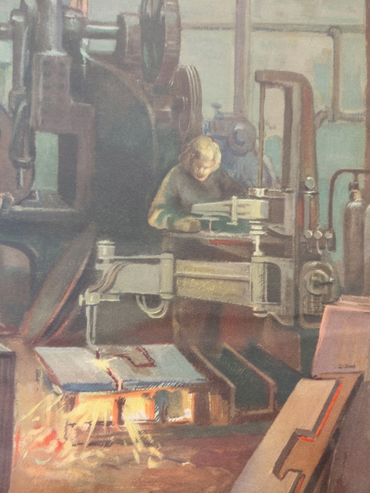 Original 1950s Czech Propaganda Industrial Poster By Artist František Bílek photo Art