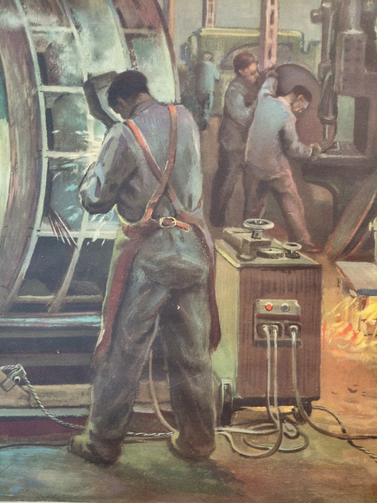 Original 1950s Czech Propaganda Industrial Poster By Artist František Bílek photo 325.0