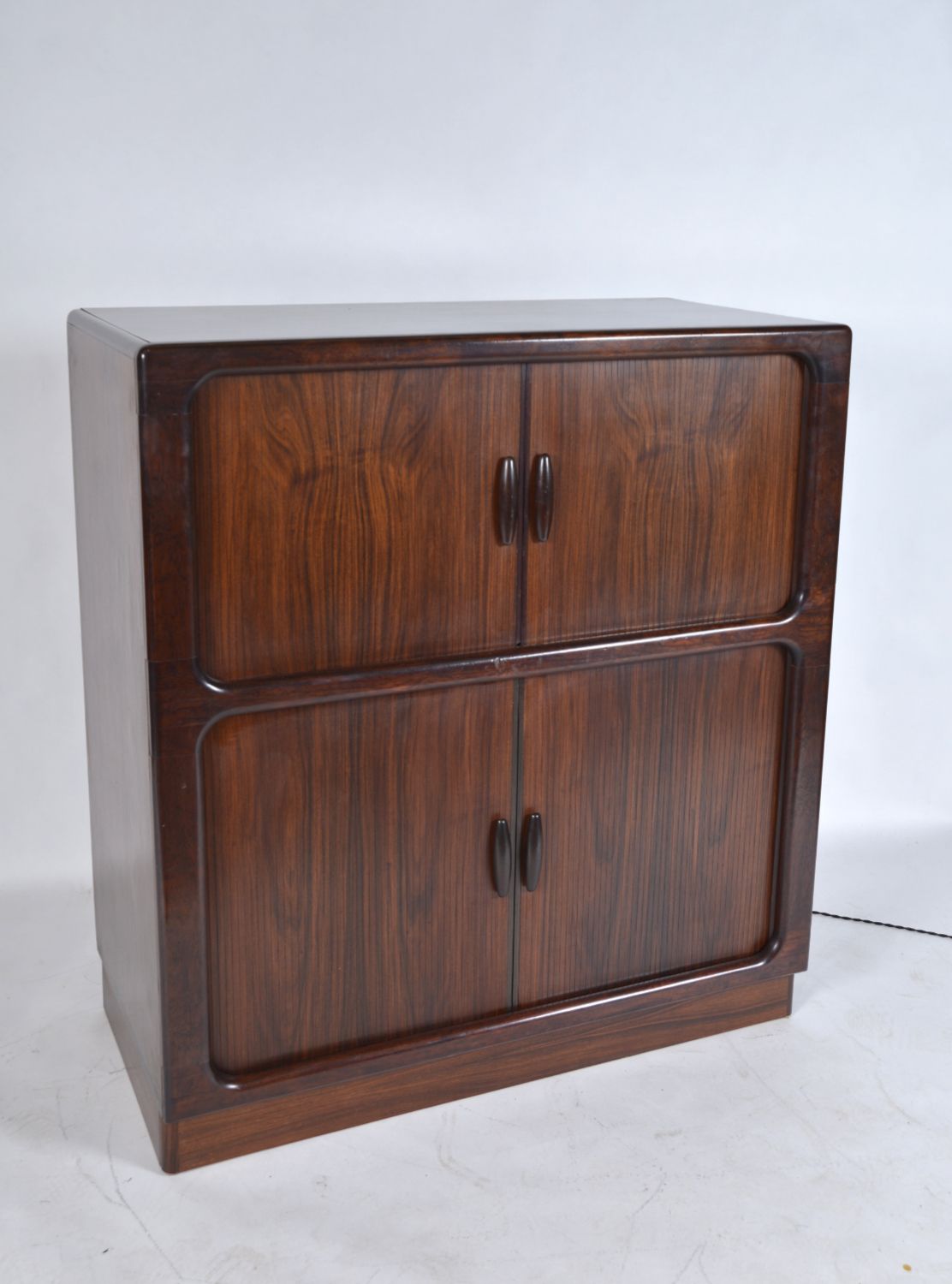 Midcentury Danish Drinks Cabinet Bar Tambour By Dyrlund 1970s