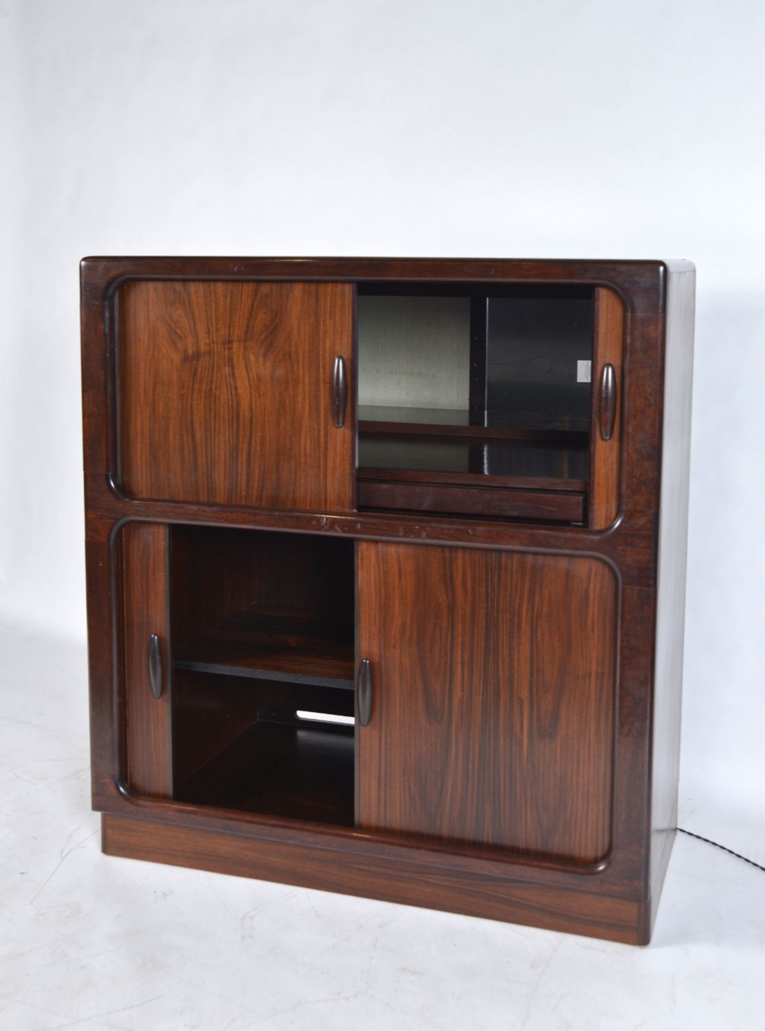 Midcentury Danish Drinks Cabinet Bar Tambour By Dyrlund 1970s photo 895.0