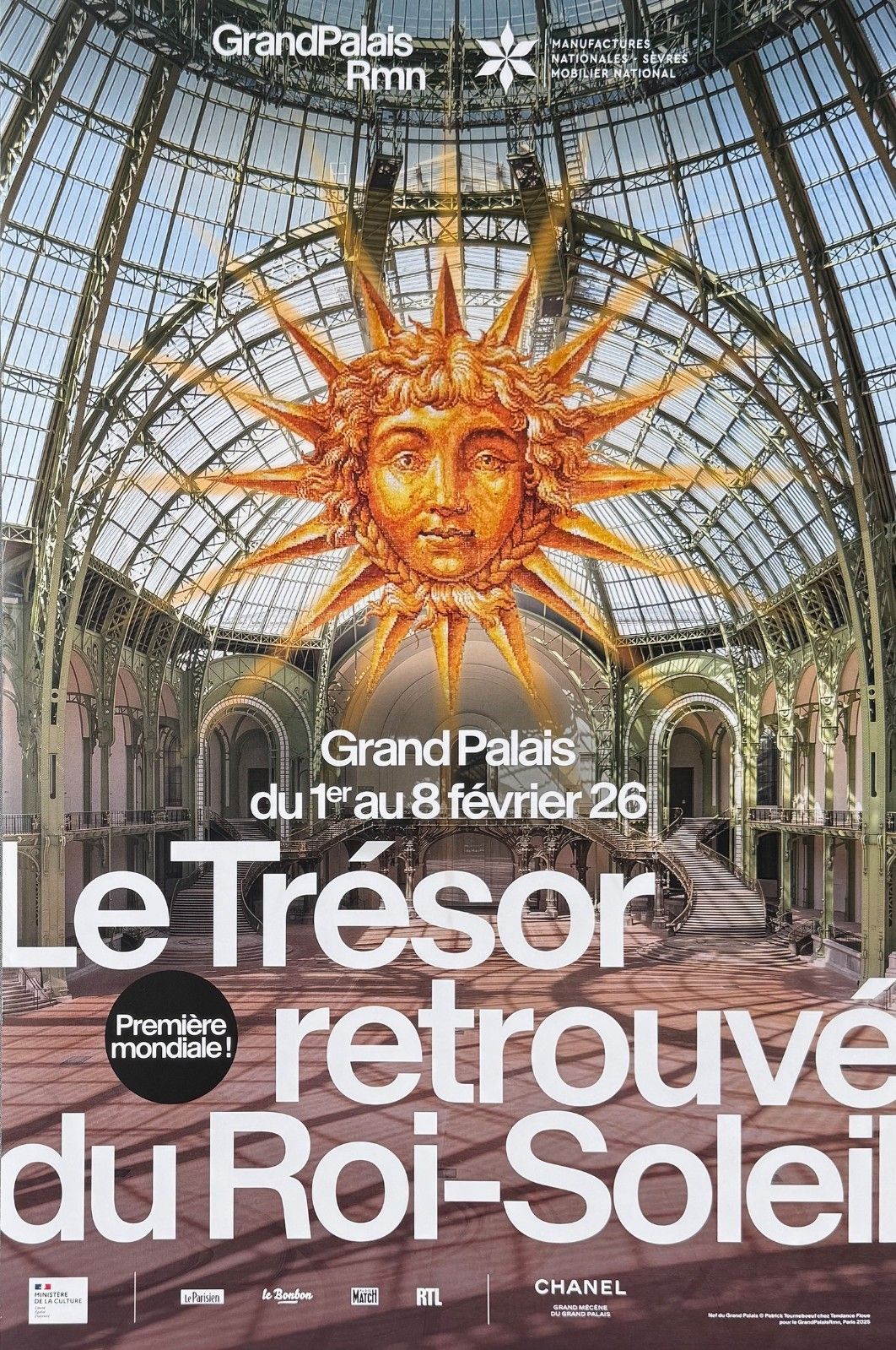 King Sun Versailles Official Exhibition Poster Grand Palais Paris 2026