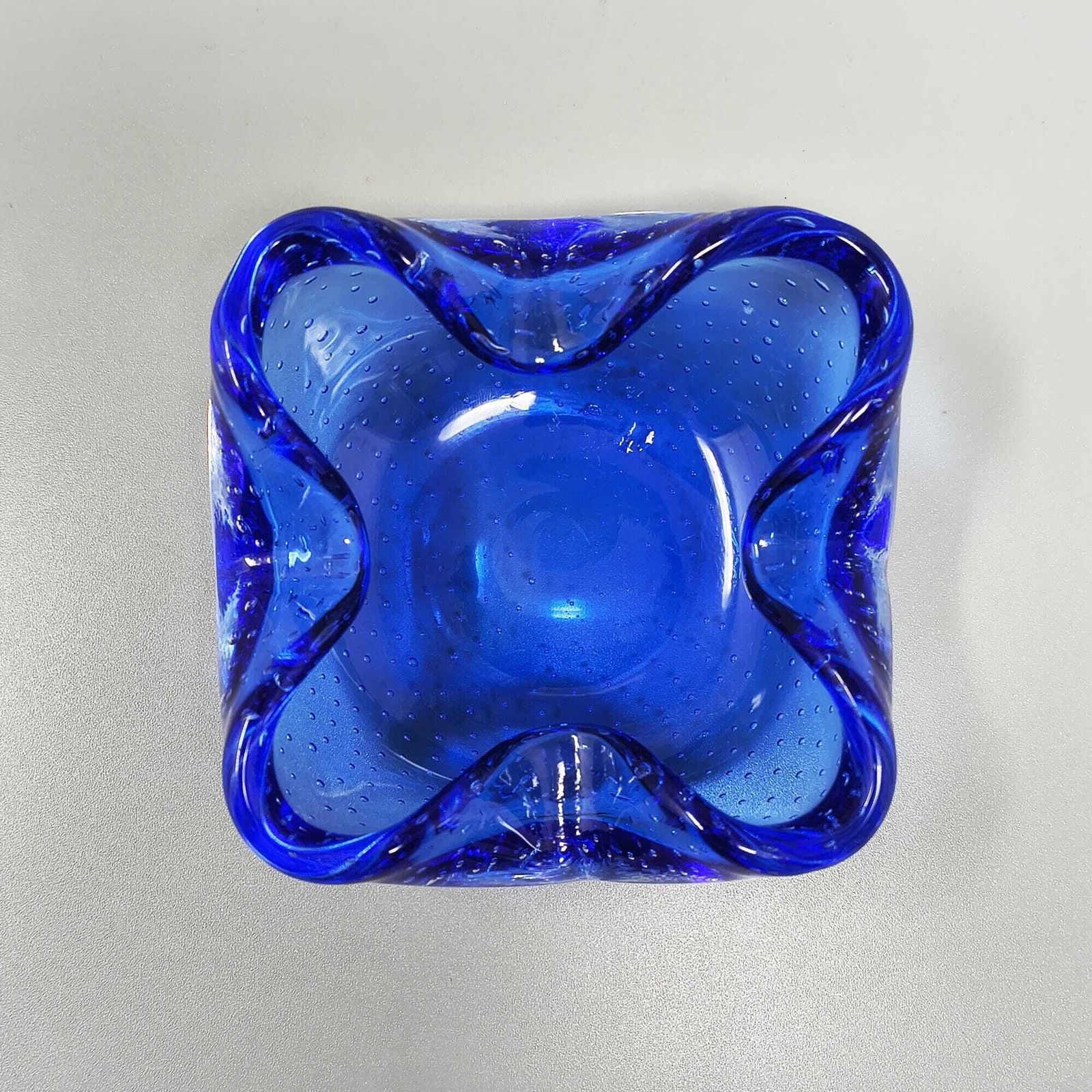 1960s Mid Century Ashtray Or Catchall In Bullicante Murano Glass By Flavio Poli photo buy