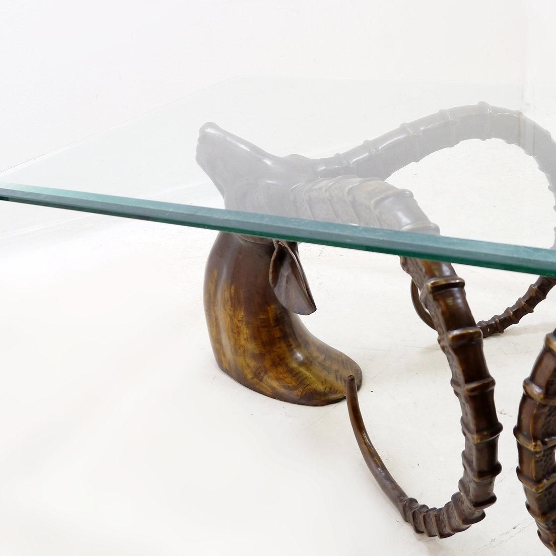 Furniture "Ibex" Coffee Table In The Style Of Alain Chervet   1970s photo