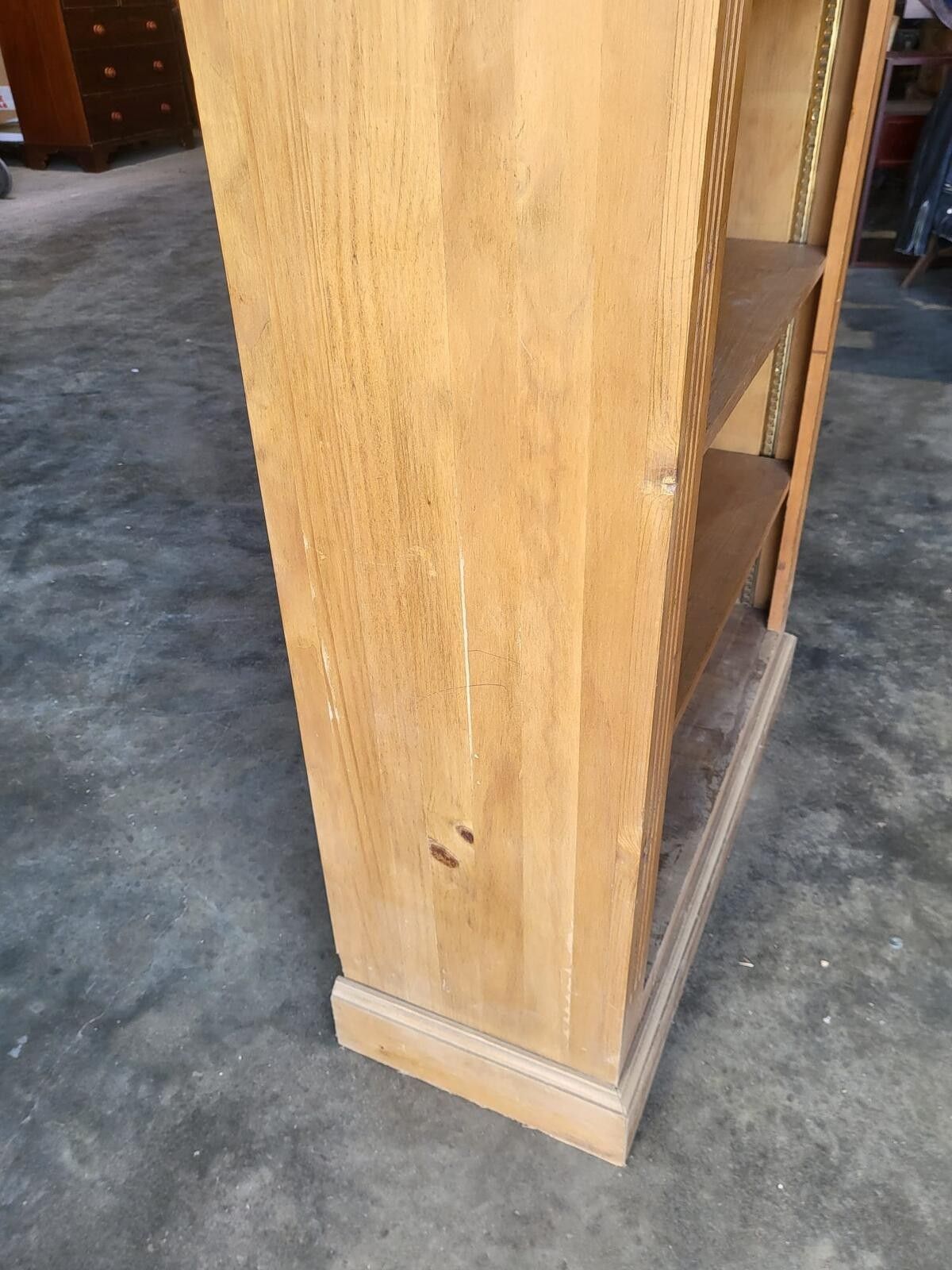 photo furniture Tall Pine Open Bookcase Adjustable Shelves Cornice
