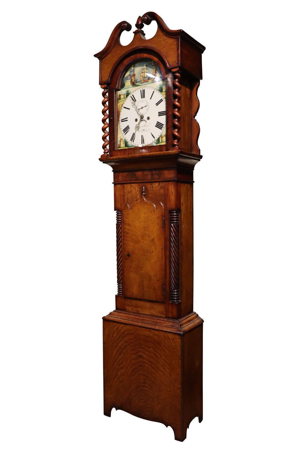 Late 18th / Early 19th Century Welsh Oak Longcase Clock By Thomas Webbe Of New Quay photo vintage