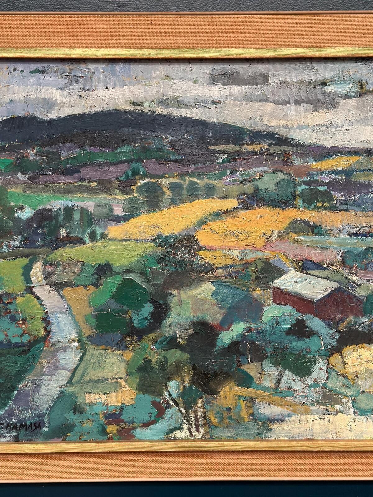 Original Mid Century European Oil On Canvas – Landscape By Tadeusz Kamasa –  – Vintage & Framed 88 × 73 Cm (34.6" × 28.7") photo buy