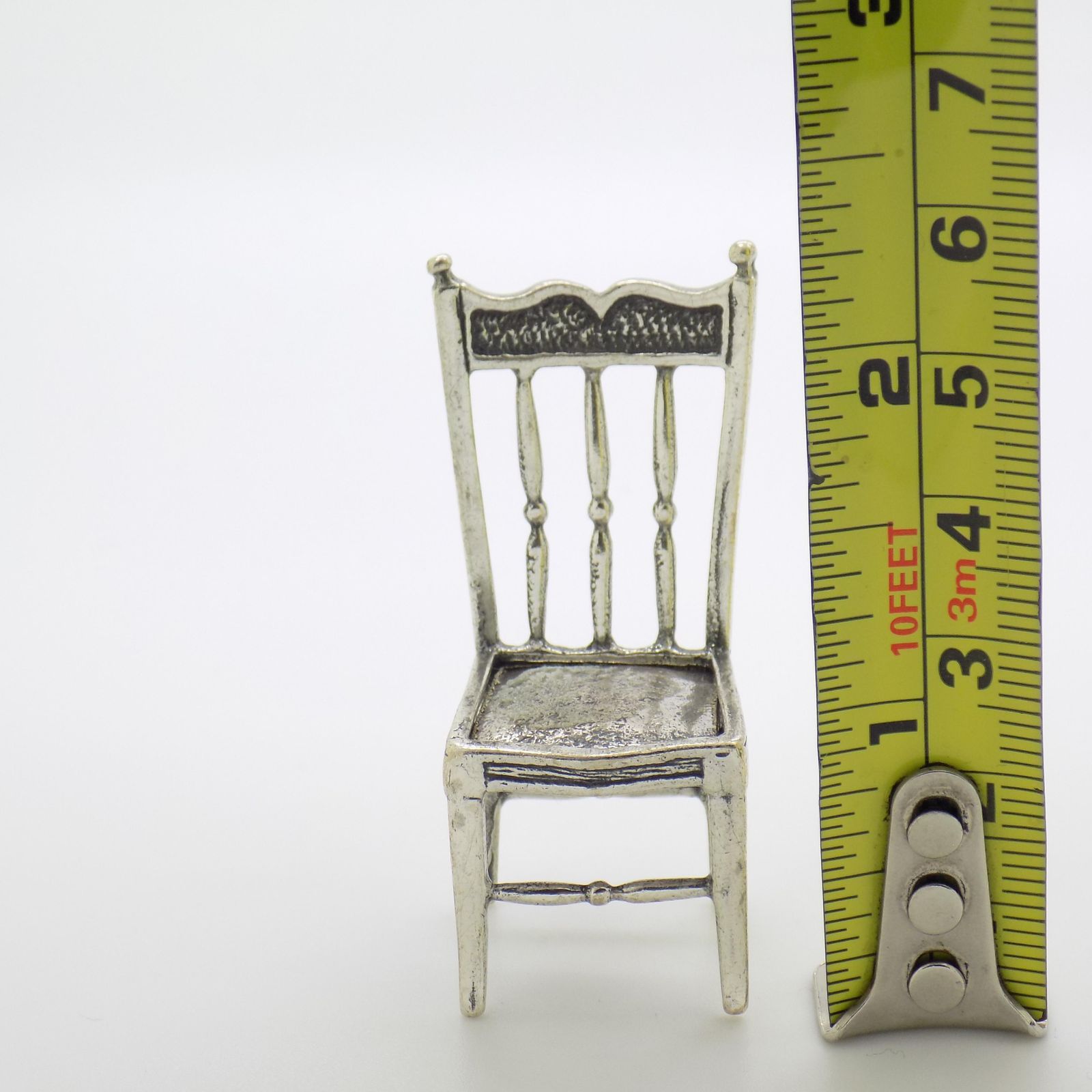 photo buy Vintage Italian Handmade Genuine Sterling Silver 925 Chair Figurine, 1970s