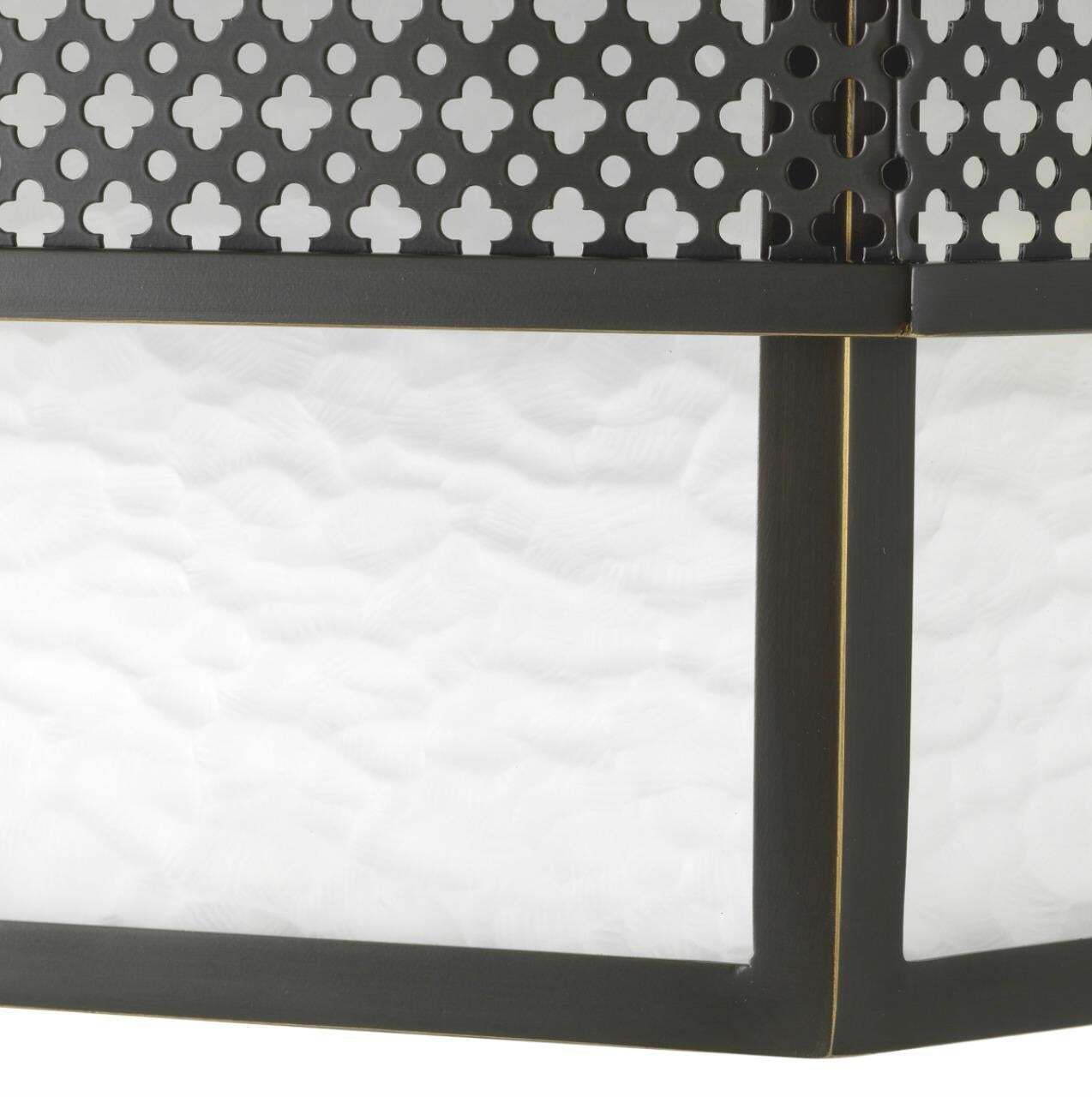 Ceiling Lamp In Metal With Bronze Finish And Frosted Glass, Contemporary Design photo 1755.0