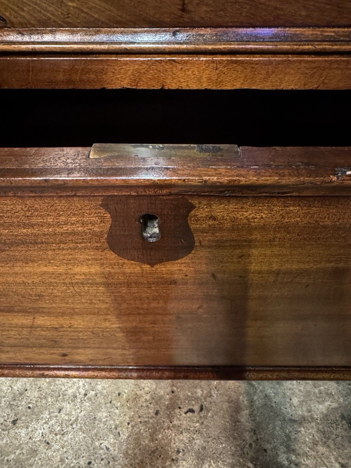 🚛 Large Antique / Georgian Mahogany Chest Of Drawers photo buy