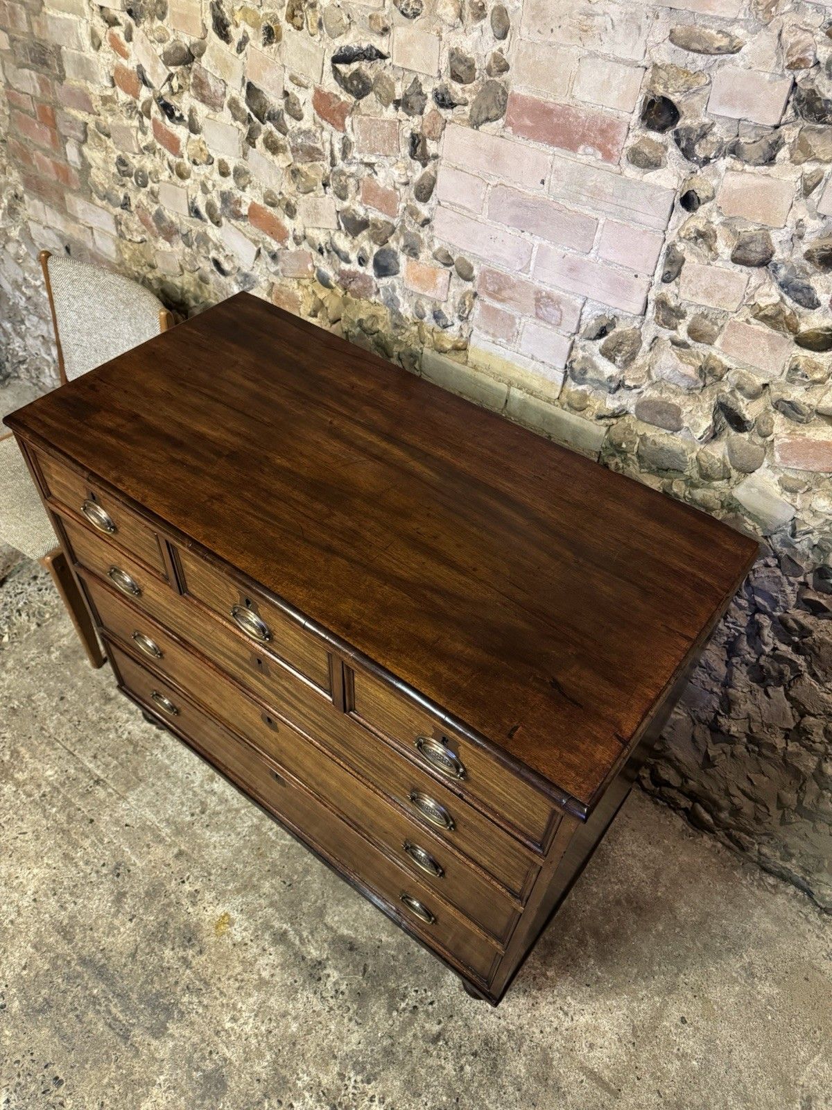 Furniture 🚛 Large Antique / Georgian Mahogany Chest Of Drawers photo