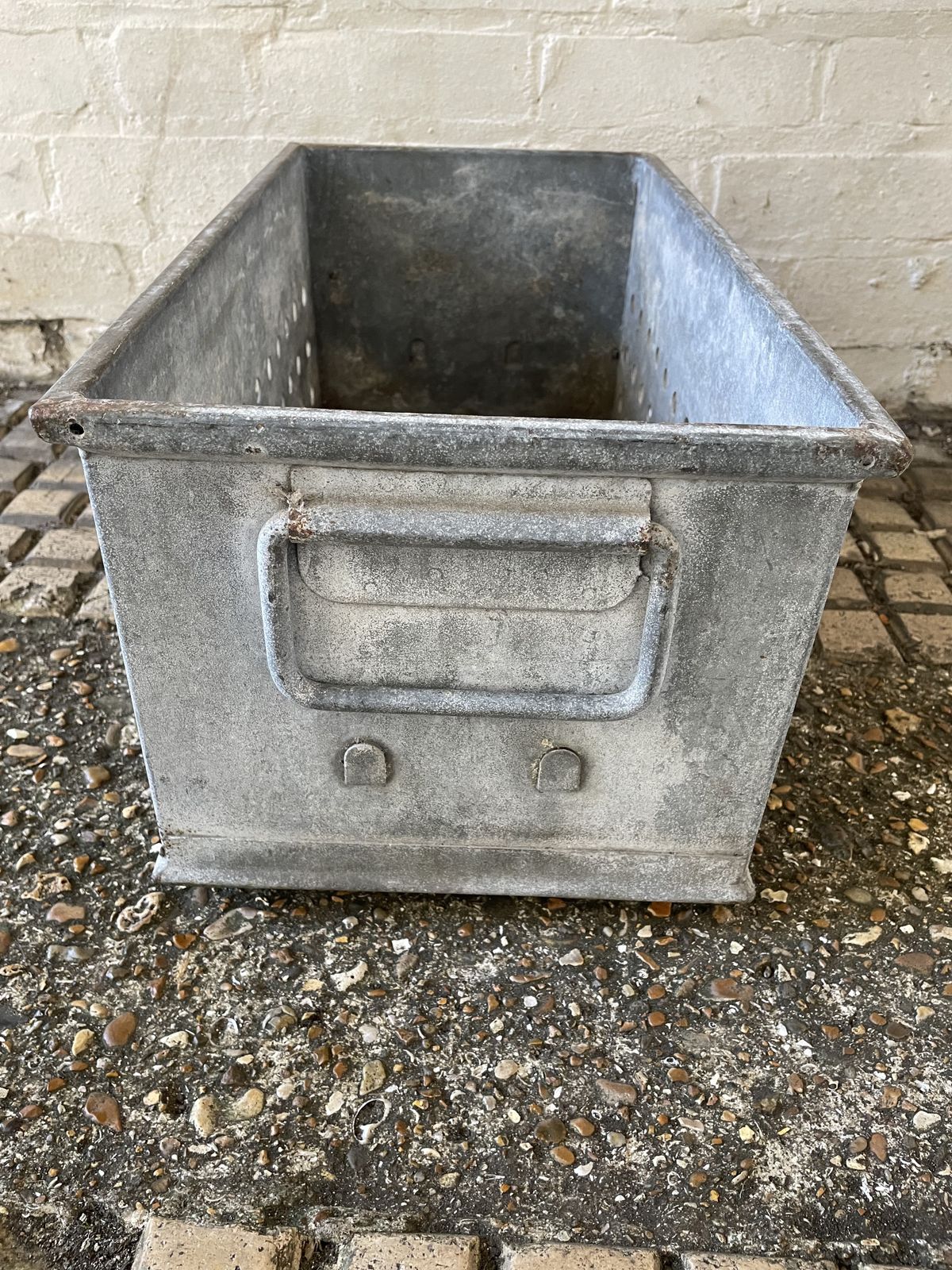 Vintage Heavy Galvanised Dutch Tulip Bulb  Box Planter photo furniture