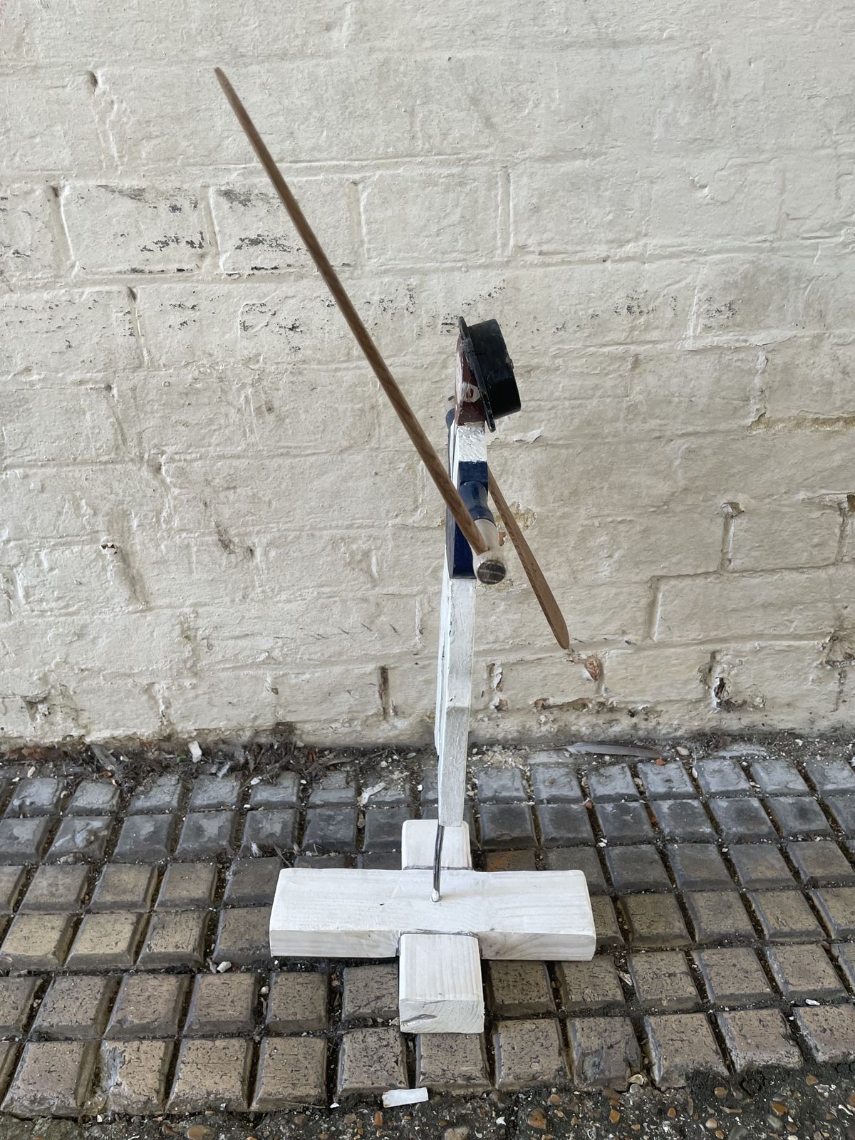 Folk Art Garden Whirligig Windmill  Sailor photo Garden Decor