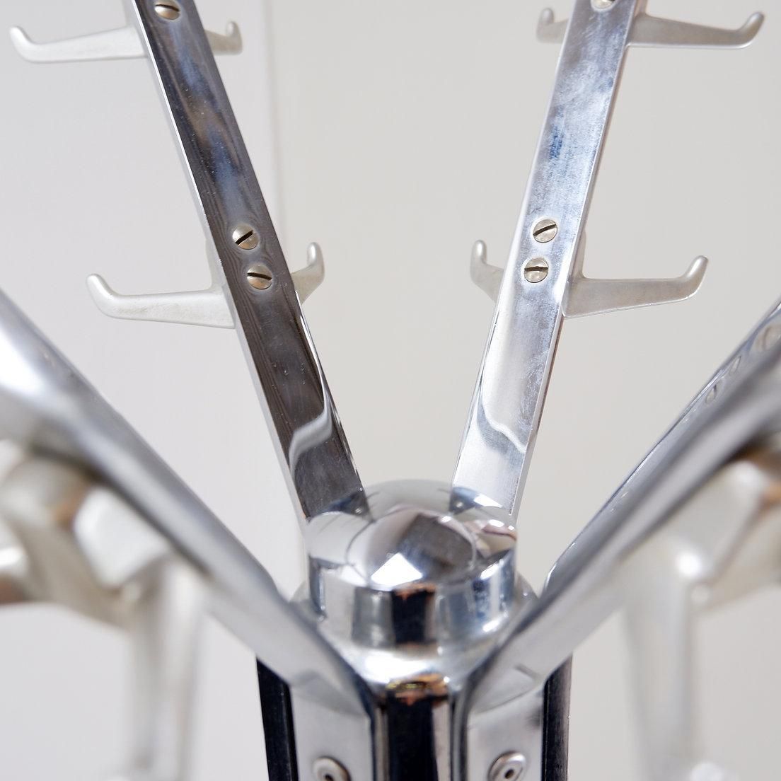 Industrial Coat Rack In Chrome In The Style Of Jacques Adnet, 1960s photo vinterior