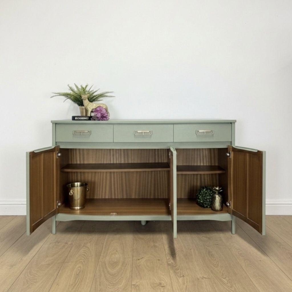 Pale Sage Green Mid Century Nathan Sideboard photo for sale