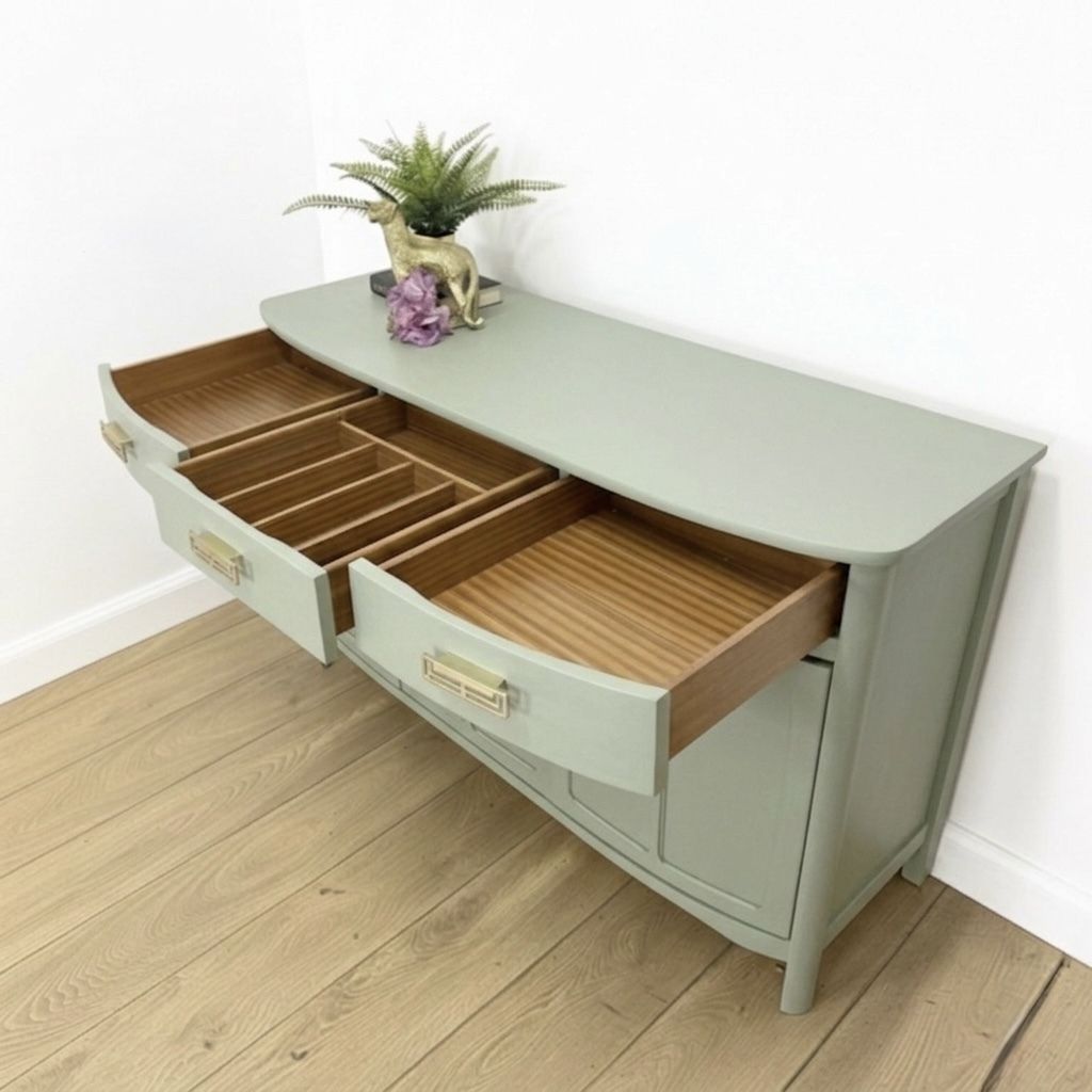 Pale Sage Green Mid Century Nathan Sideboard photo 1275.0