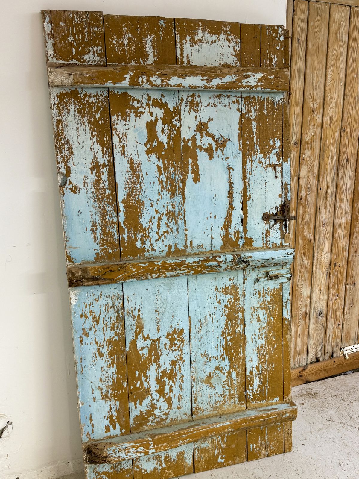 19th Century Antique Wooden Barn Door photo vintage