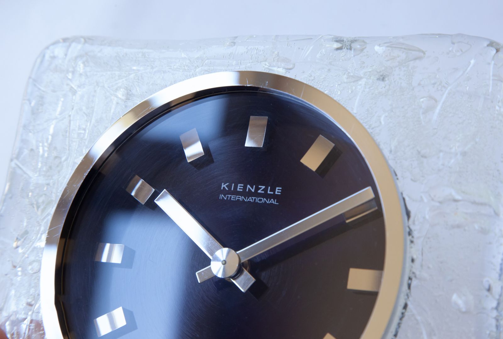 Space Age Kienzle Ice Glass Desk Clock Germany Panton Style Mid Century Modernism Pop Table Mcm 1970s photo 262.0
