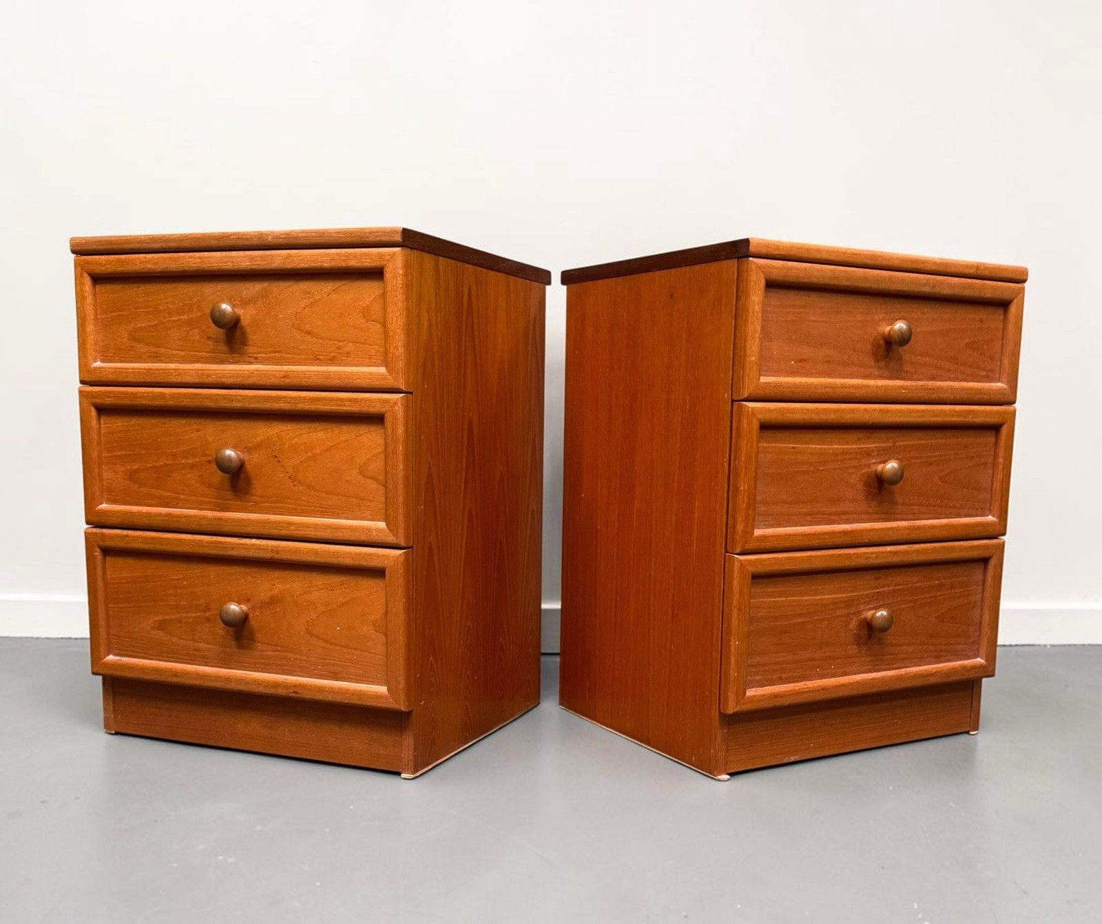 Pair Of G Plan Teak Albany Bedside Chest Of Drawers Vintage C1980s Super Quality photo Furniture