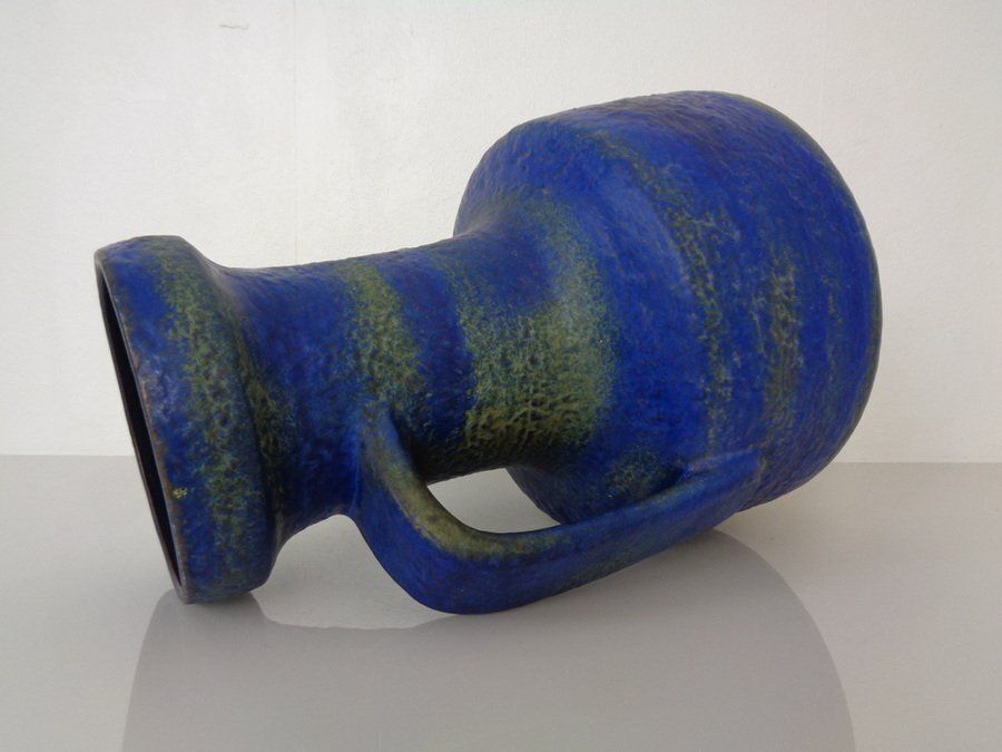 Home Decor Large Majolika Ceramic 7317 Floor Vase By Fridegart Glatzle For Karlsruher Majolika, Germany, 1970s photo