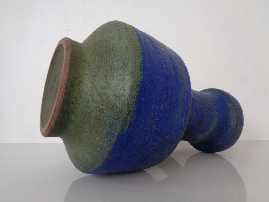 photo vintage Large Majolika Ceramic 7317 Floor Vase By Fridegart Glatzle For Karlsruher Majolika, Germany, 1970s