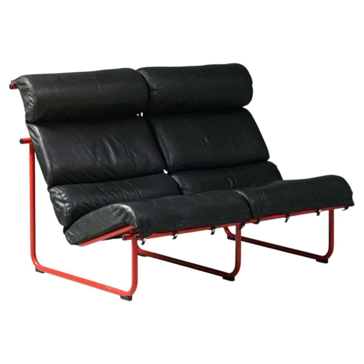 Rare Model Remmi Loveseat Sofa, Yrjö Kukkaupuro, Haimi Oy, 1970s