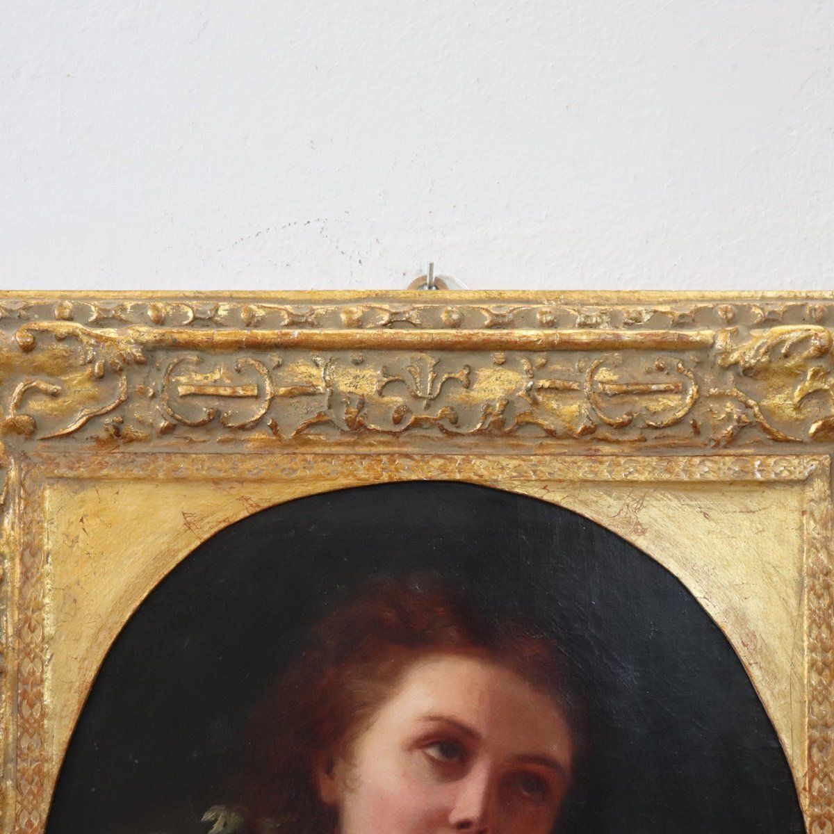 Art Mythological Figure Of Maenad, Oil Painting On Canvas, 19th Century, Framed photo