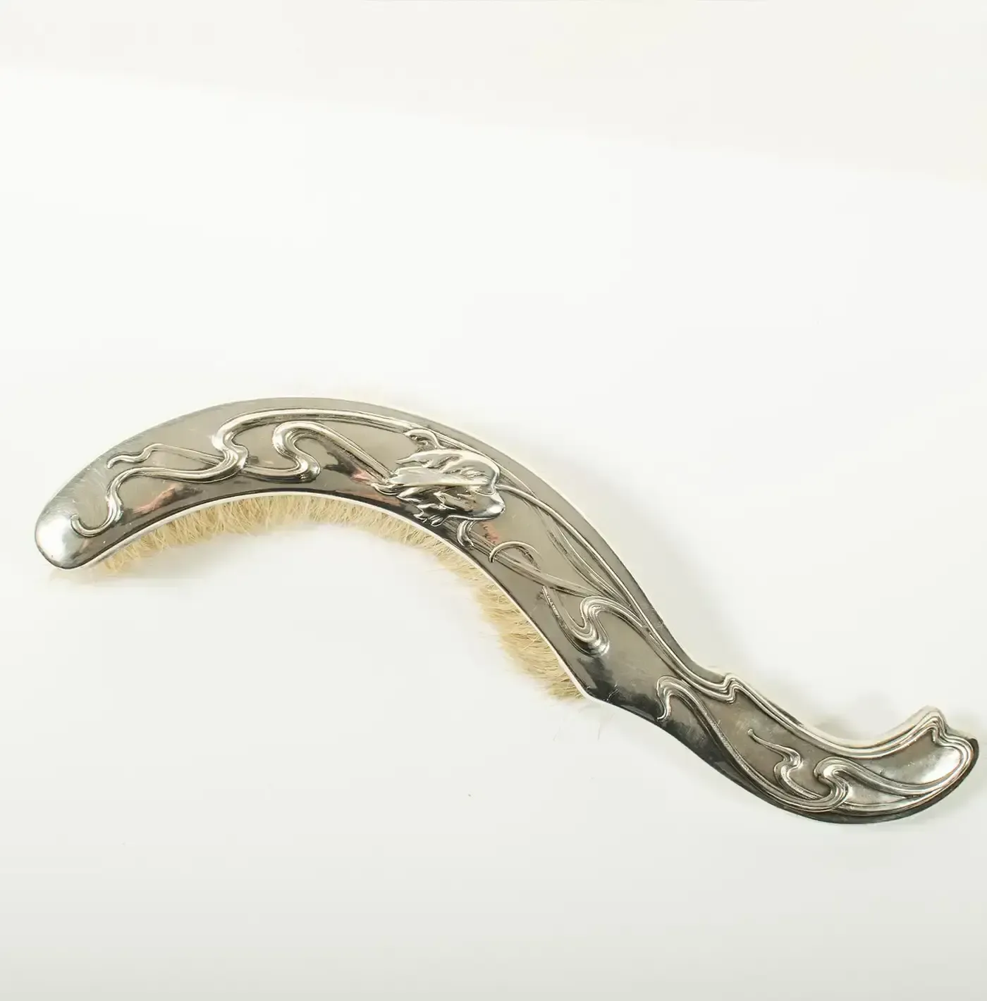 French Art Nouveau Silver Plated Crumb Brush And Pan Set By Victor Saglier photo vintage