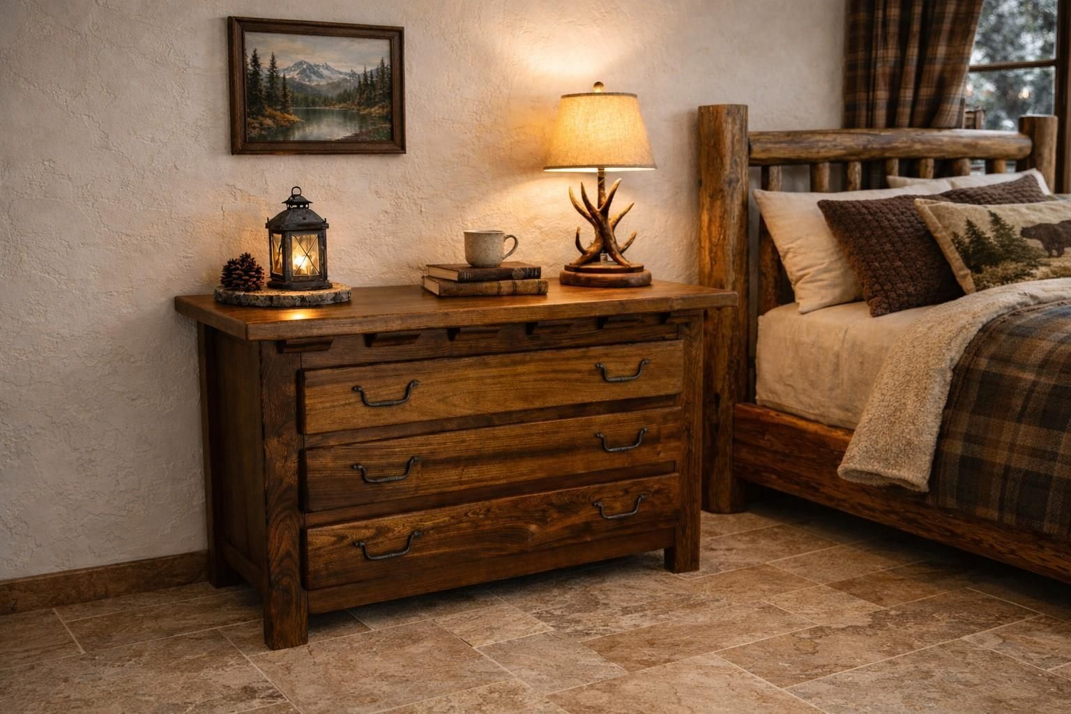 Furniture French Brutalist Style Elm Commode Chest Of Drawers, Circa 1970 photo