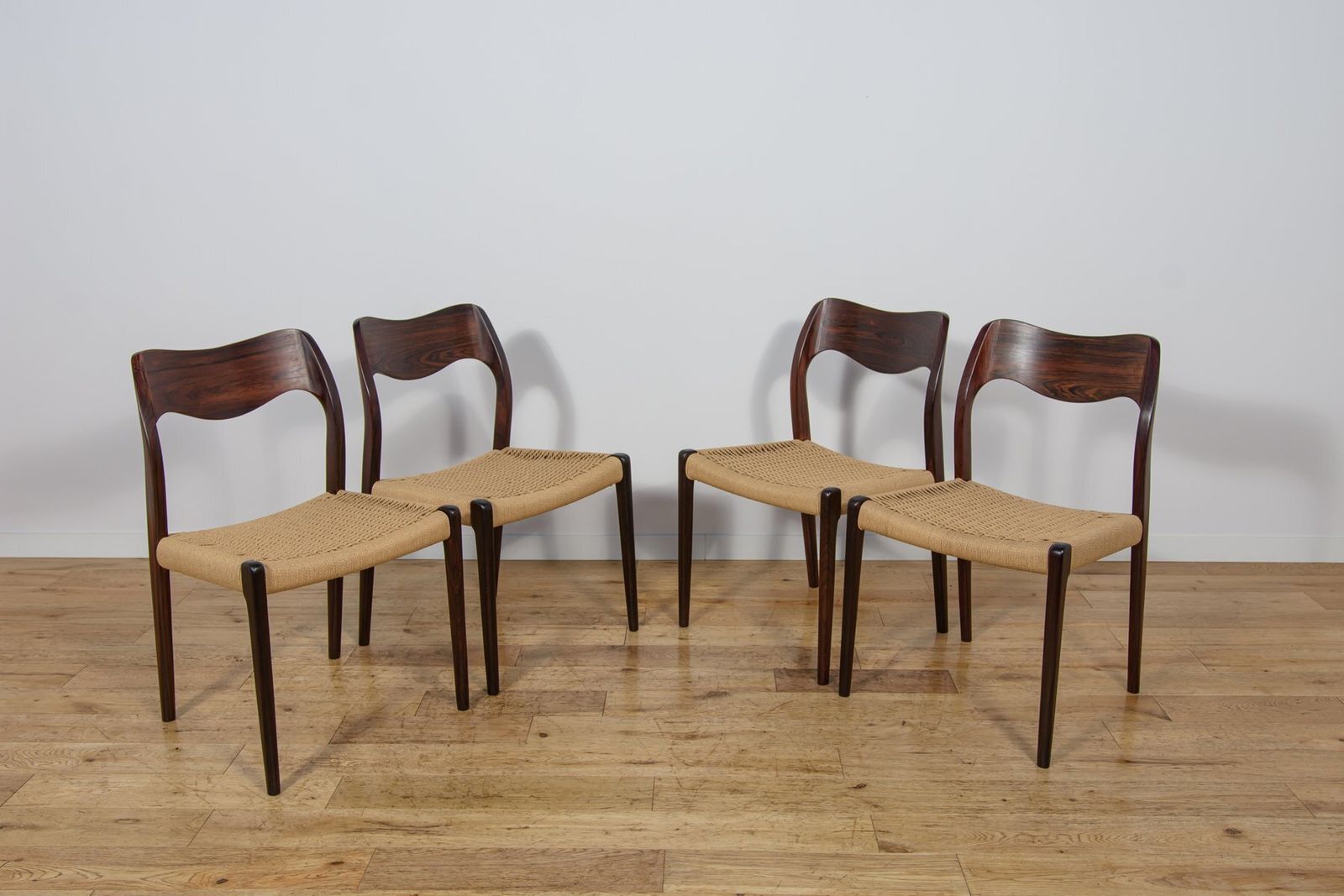 Mid Century Model 71 Dining Chairs In Rosewood By Niels Moller From J.L. Møllers, 1960s, Set Of 4 photo furniture
