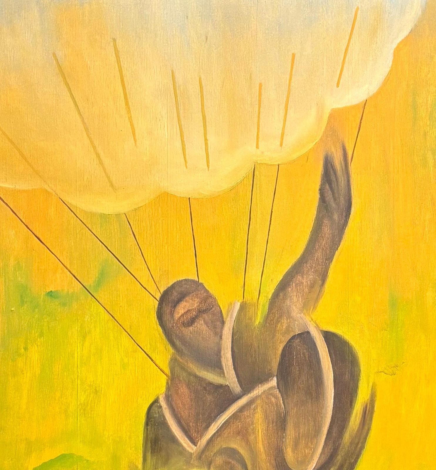 Renato Di Bosso"Parachutist " Oil On Board Cm. 50 X 60 19401940 photo 26496.0