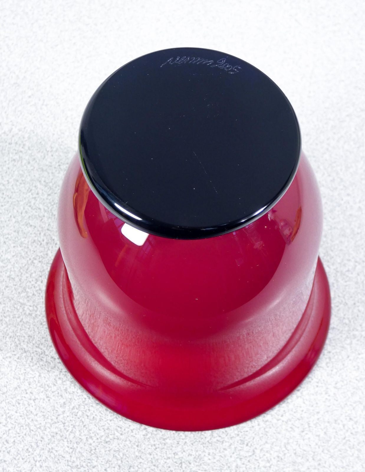 Vaso, Coppa In Vetro Soffiato Opalino Venini, Versione Rossa. Italia, 2005 photo buy