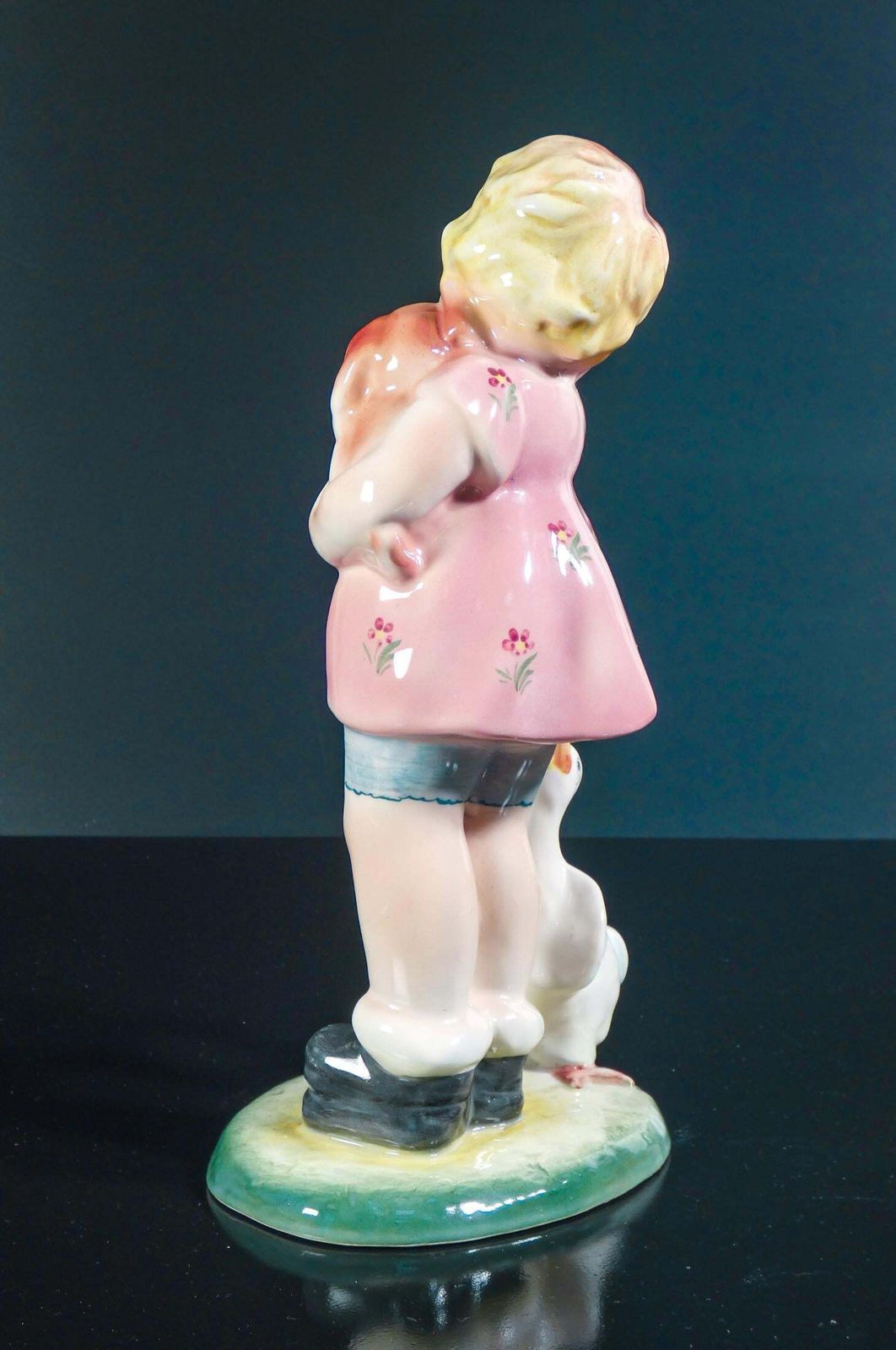 Porcelain Sculpture "Little Girl With Goose," Tarcisio Tosin For La Freccia. 1930s photo buy