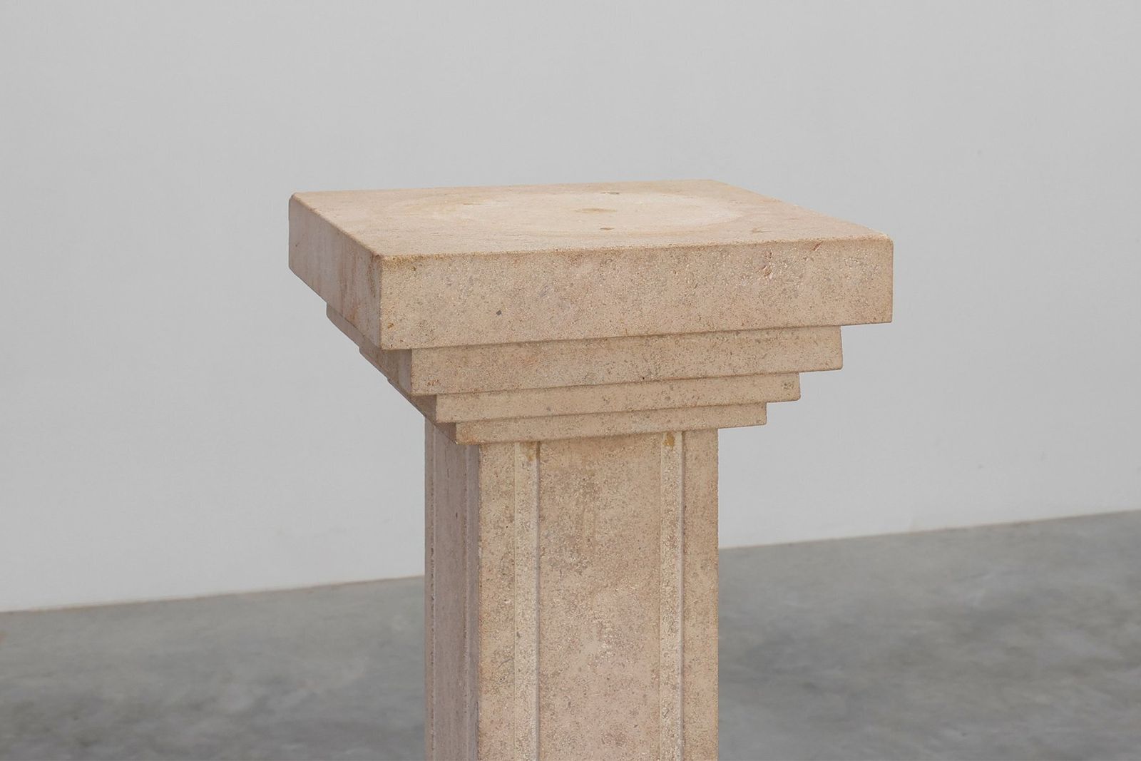 Mid Century Console In Beige Stone, France, 1960s photo for sale