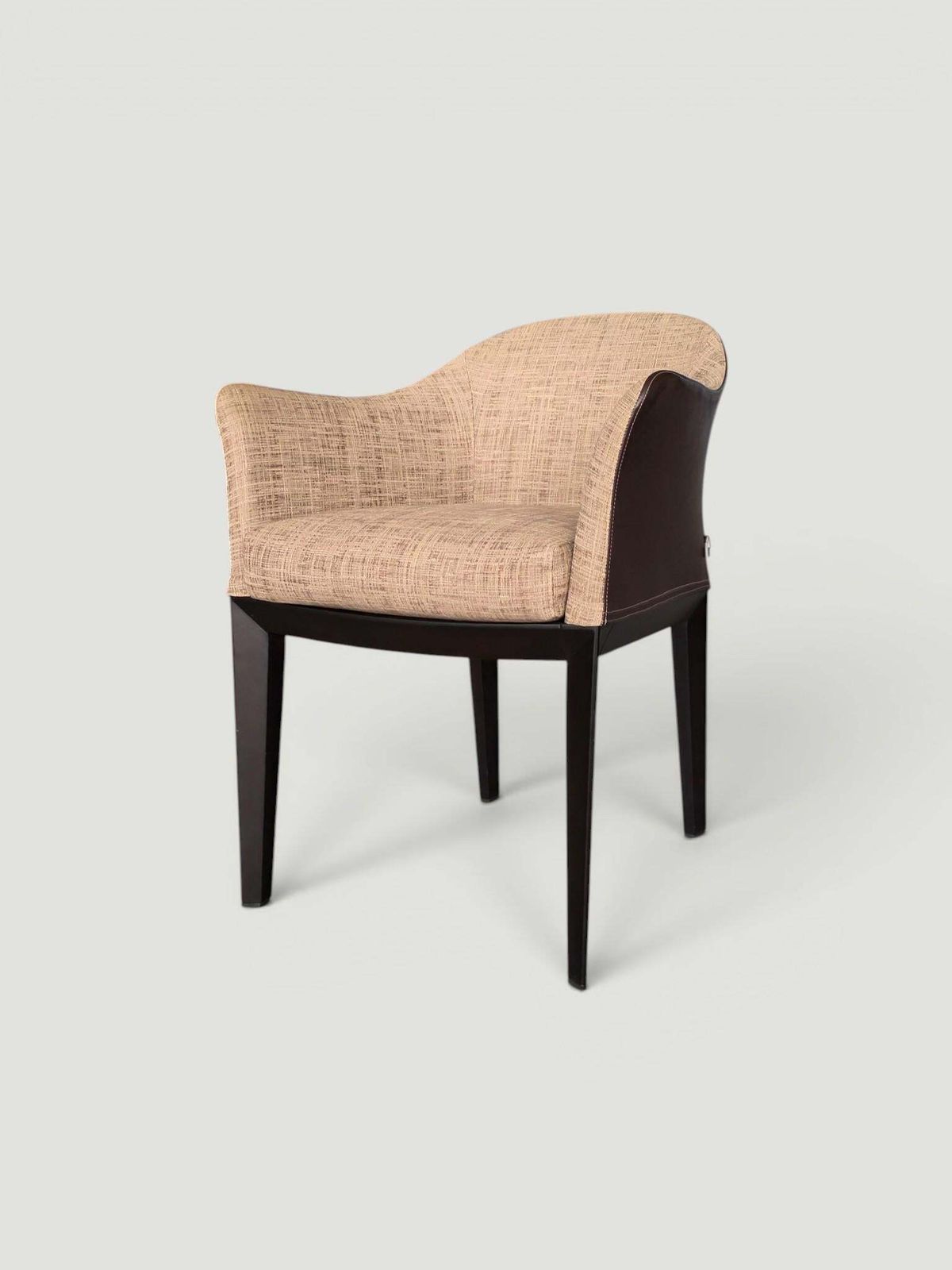 Set Of 4 Giorgetti “Normal” Armchair By Massimo Scolari, Leather & Fabric, Italy photo vintage