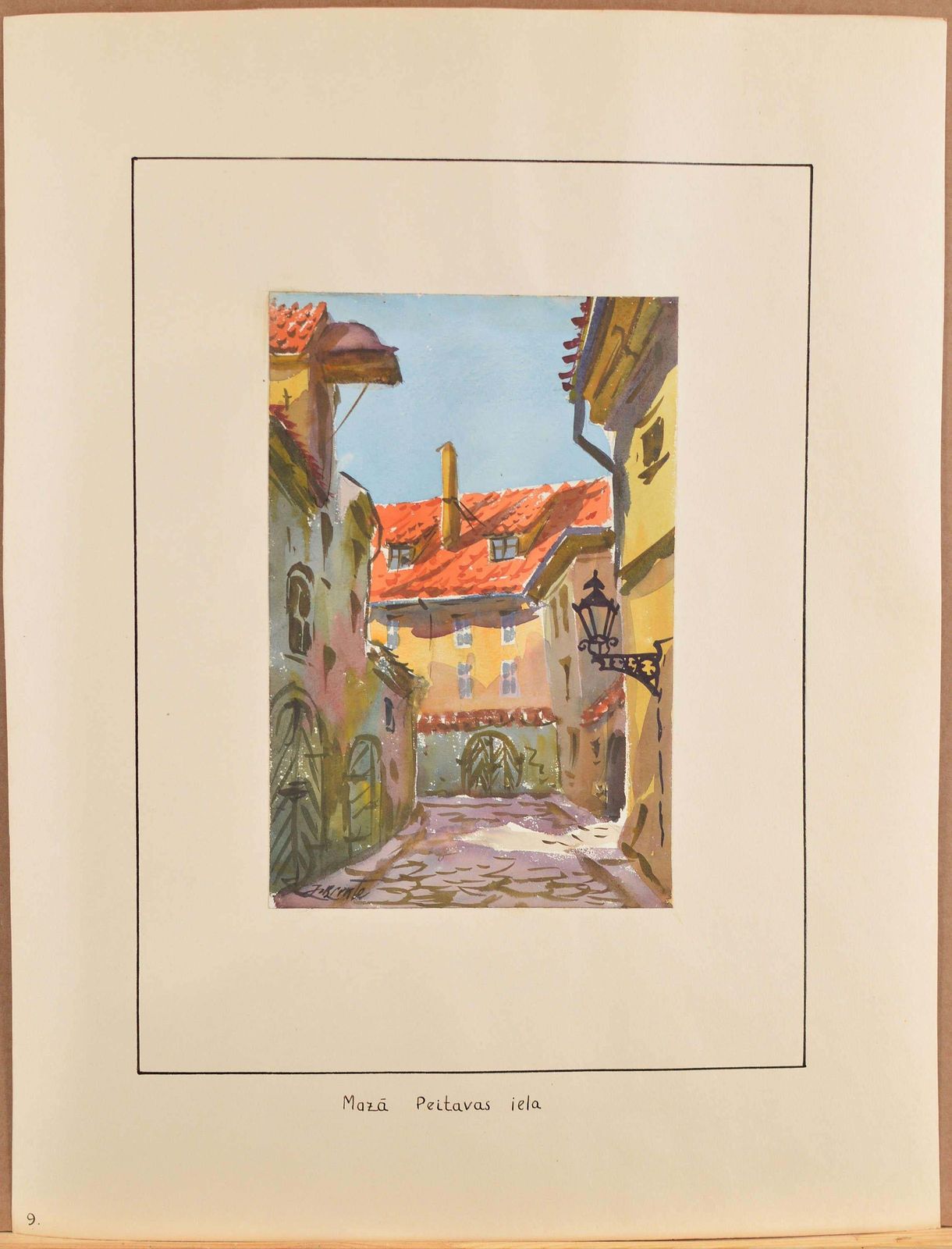Janis Brektestreet In Old Riga. 1956. Watercolor, Paper. 23x15 Cm. Signed1956 photo furniture