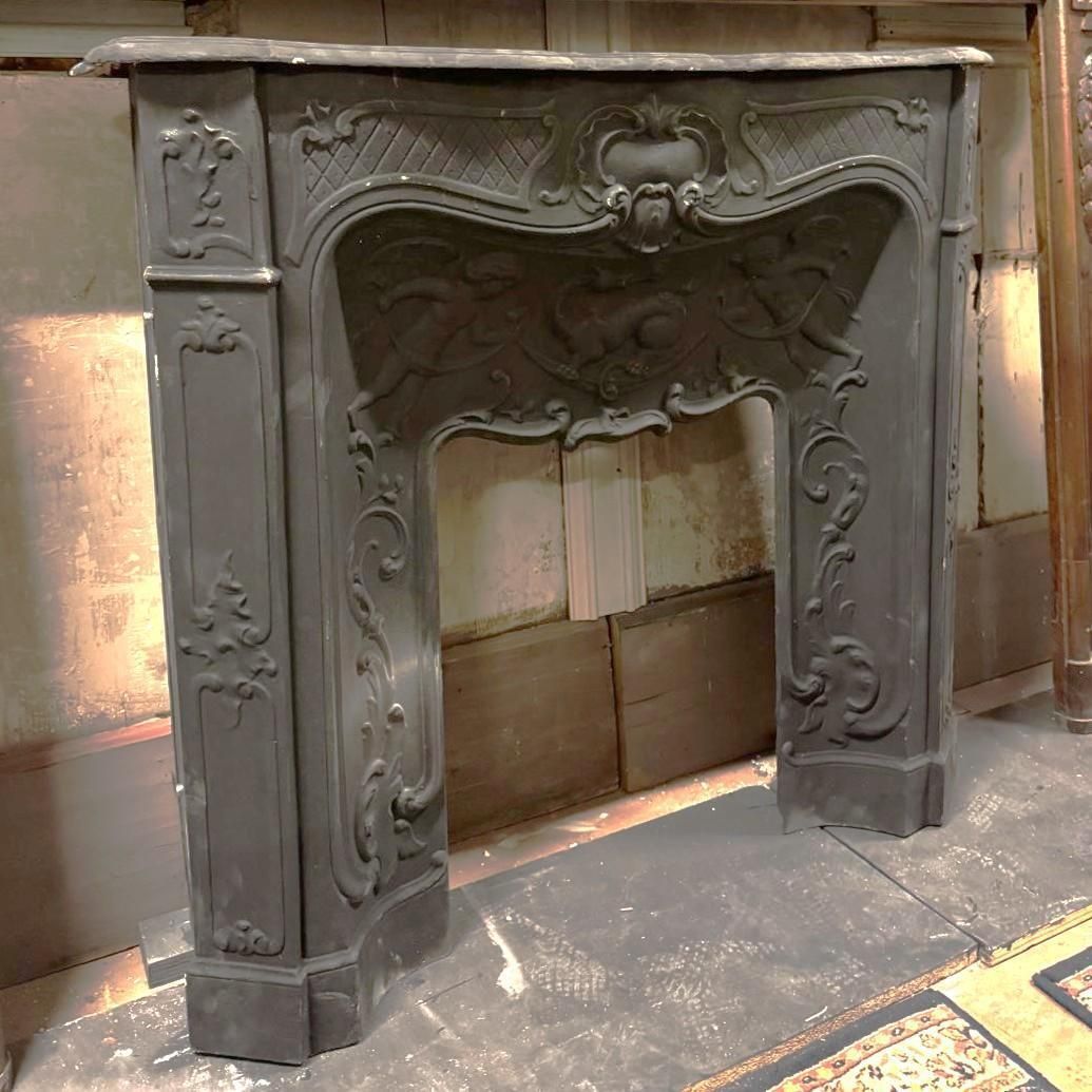 Carved Cast Iron Chimney Frame Complete With Counter Hearth, Italy photo furniture